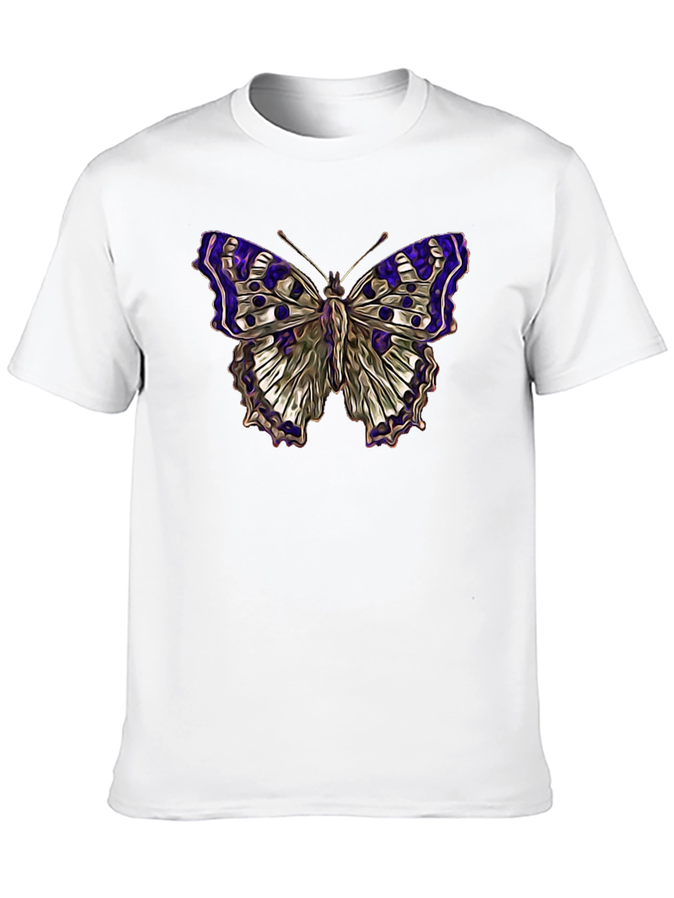 Butterfly Graphic Black T-Shirt for Men - 10