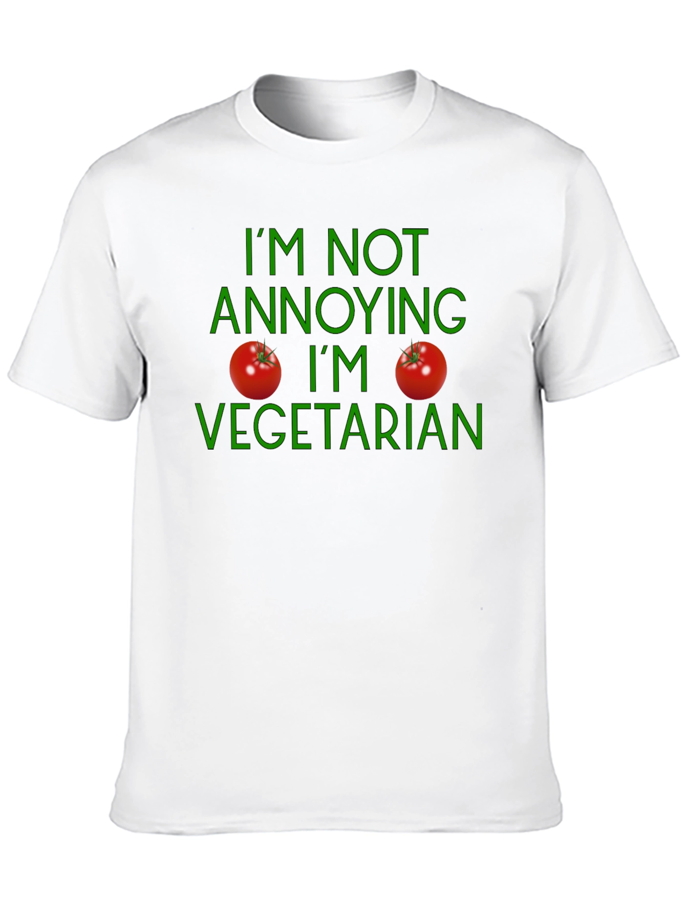 Black Vegetarian Statement T-Shirt - Soft Cotton Casual Wear view 10