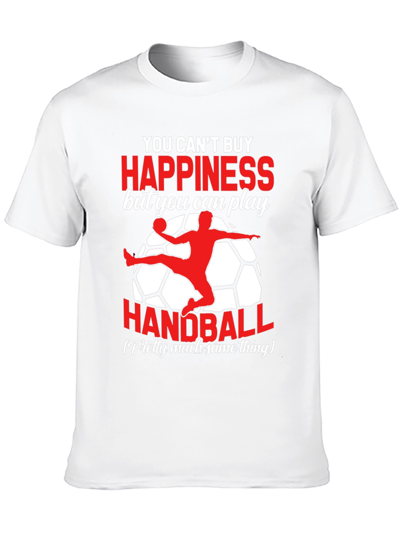 Black Funny Handball T-Shirt - Can't Buy Happiness view 10