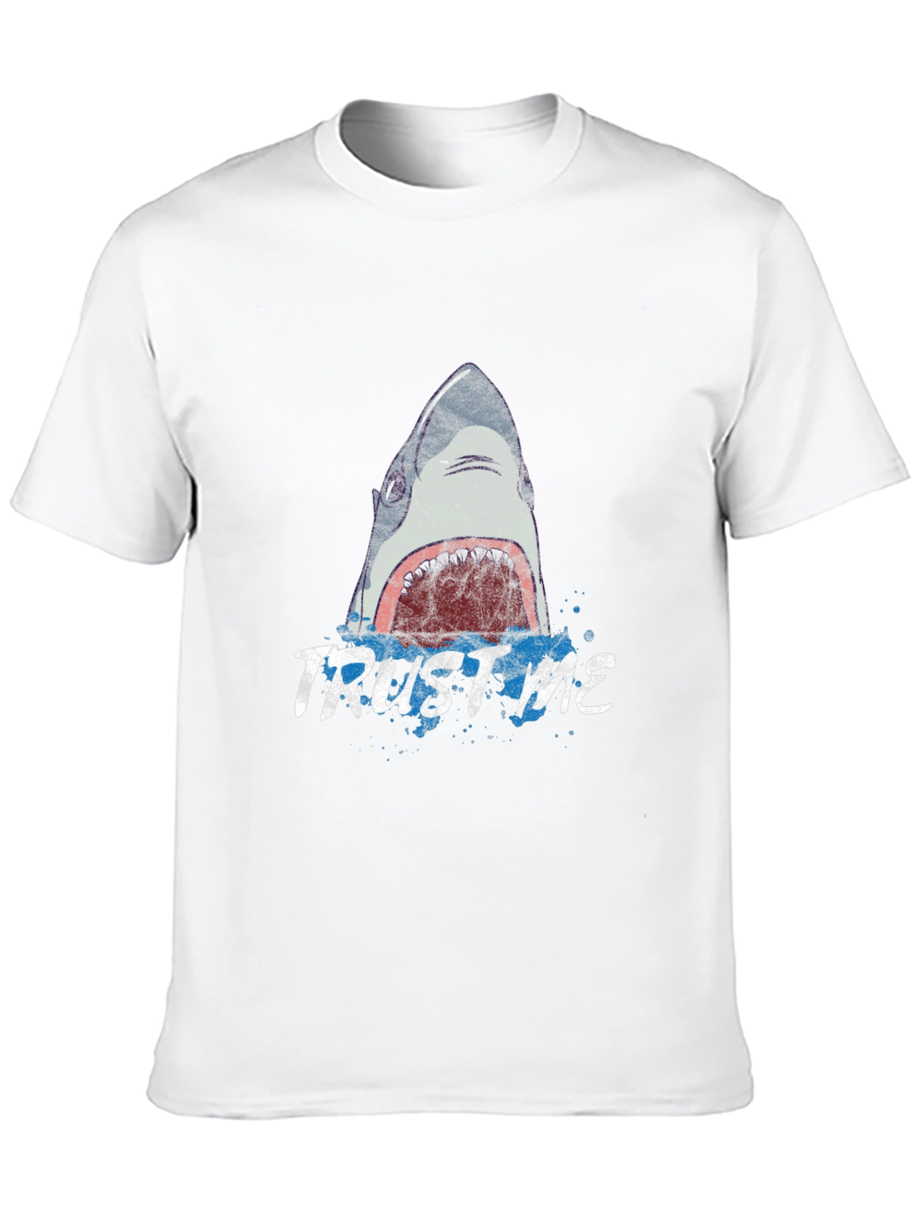 Black Trust Me Shark Graphic Tee view 10