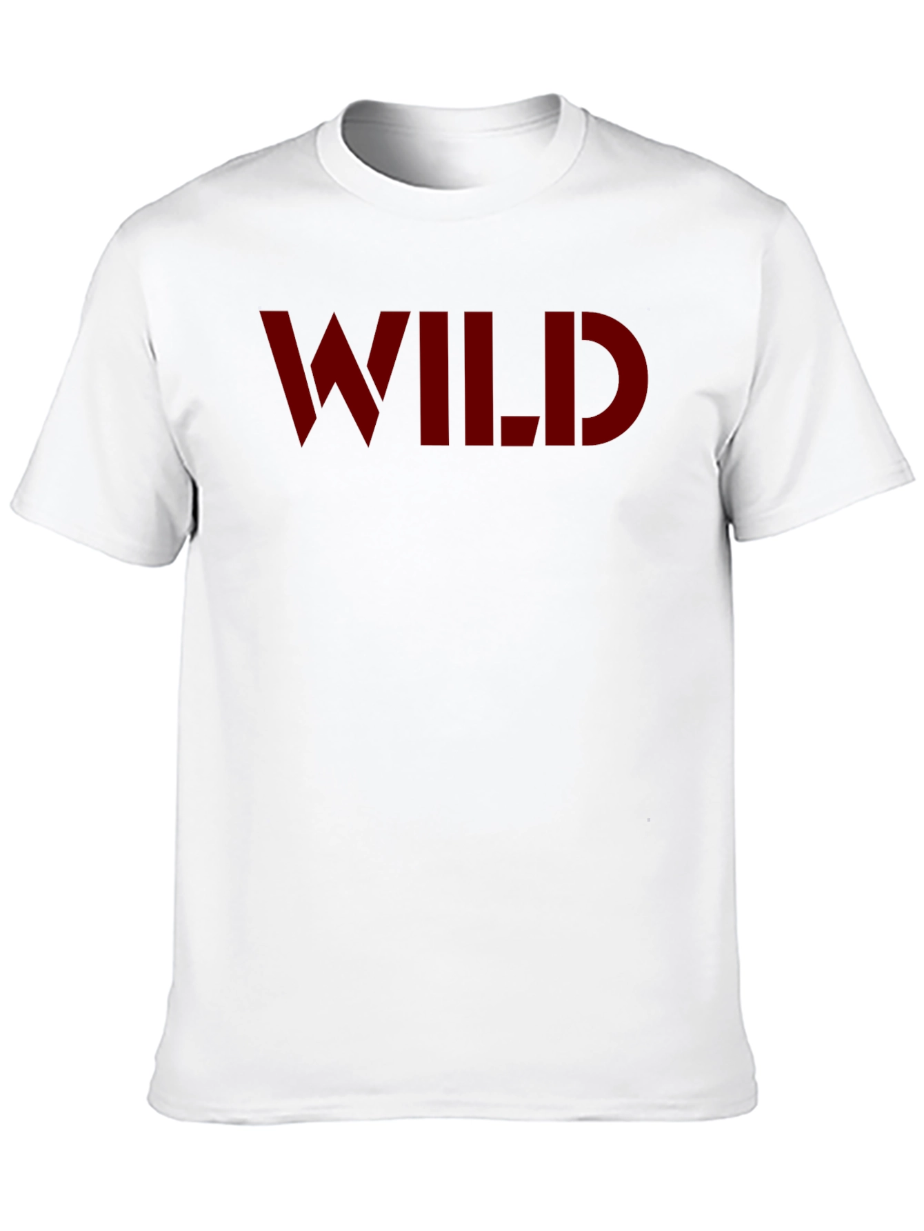 Black Bold WILD Graphic Tee - Classic Crew Neck T-Shirt view 10