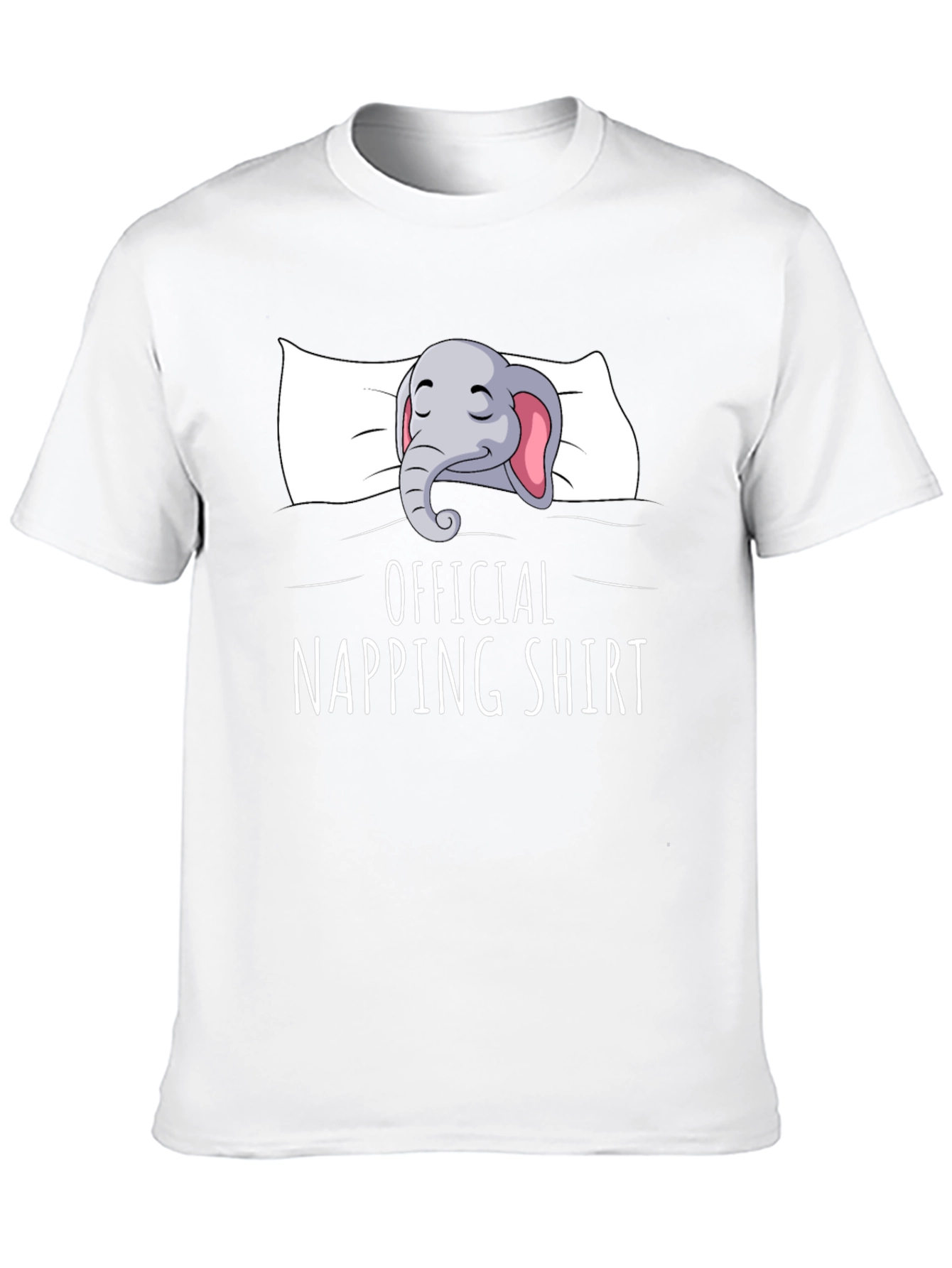 Black Official Napping Shirt - Elephant Cartoon Print view 10