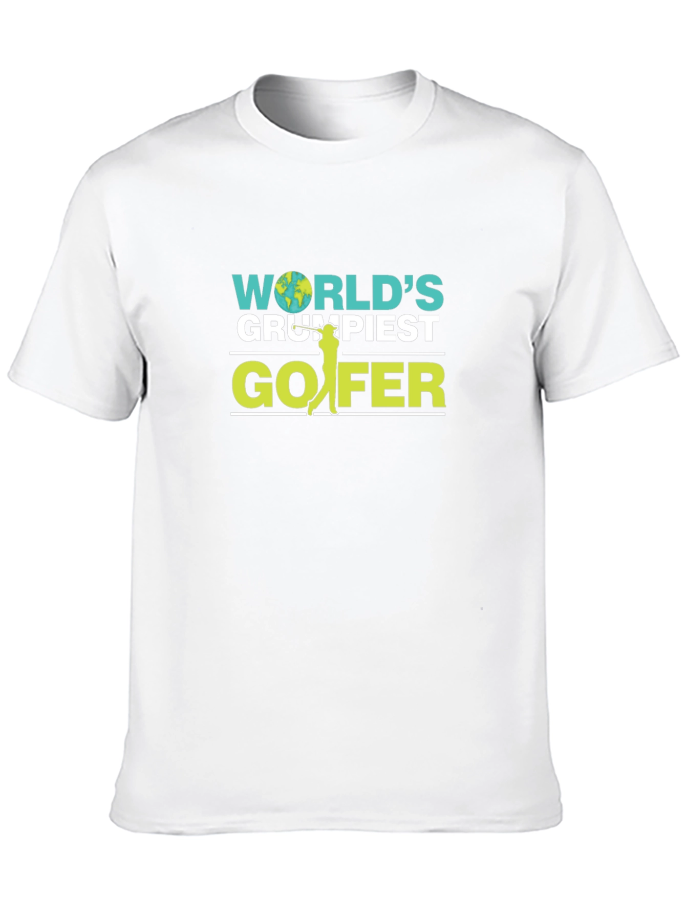 Black World's Grumpiest Golfer Tee - Black Cotton Blend view 10
