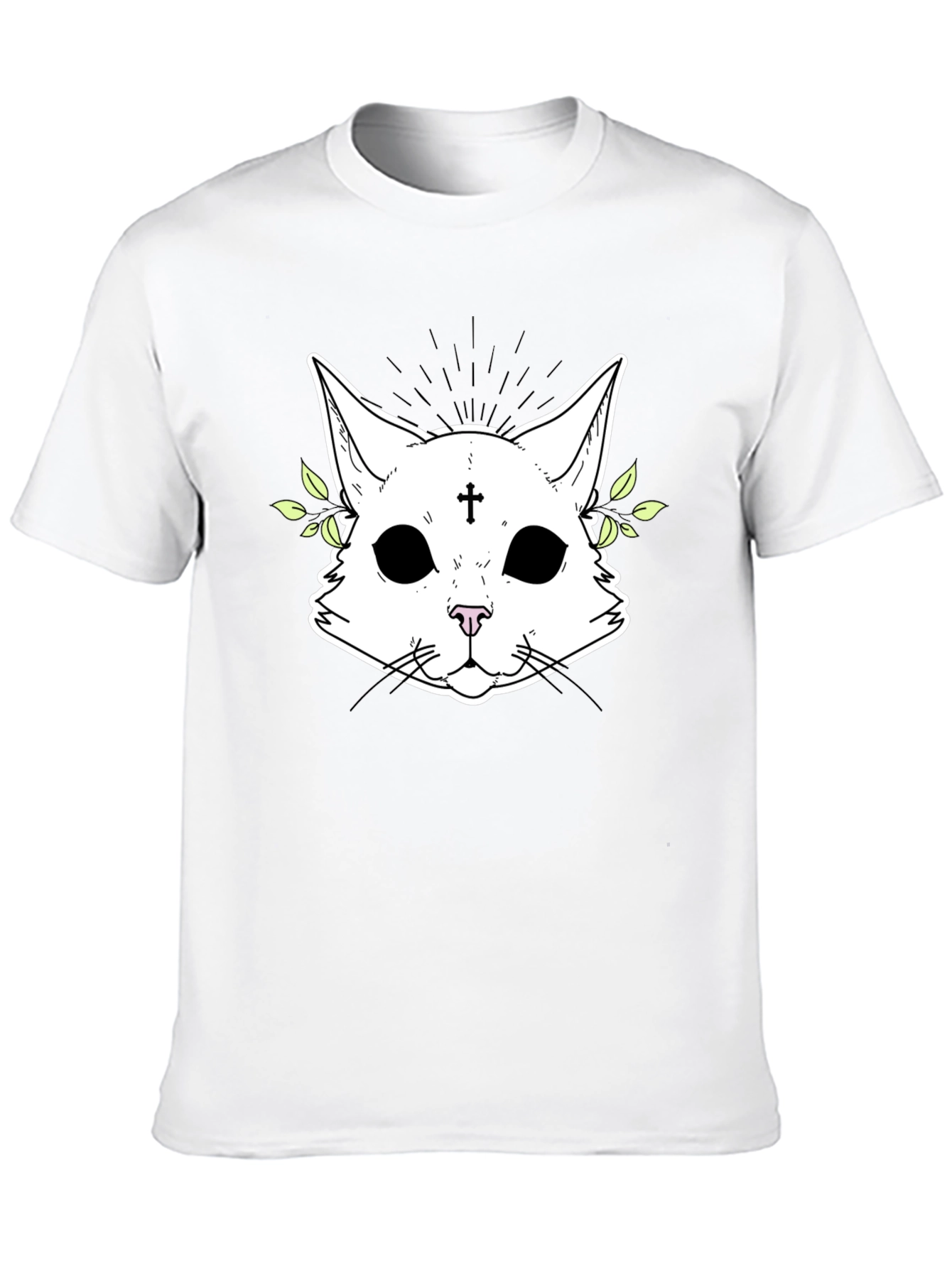 Black Mystic Cat Graphic T-Shirt view 10