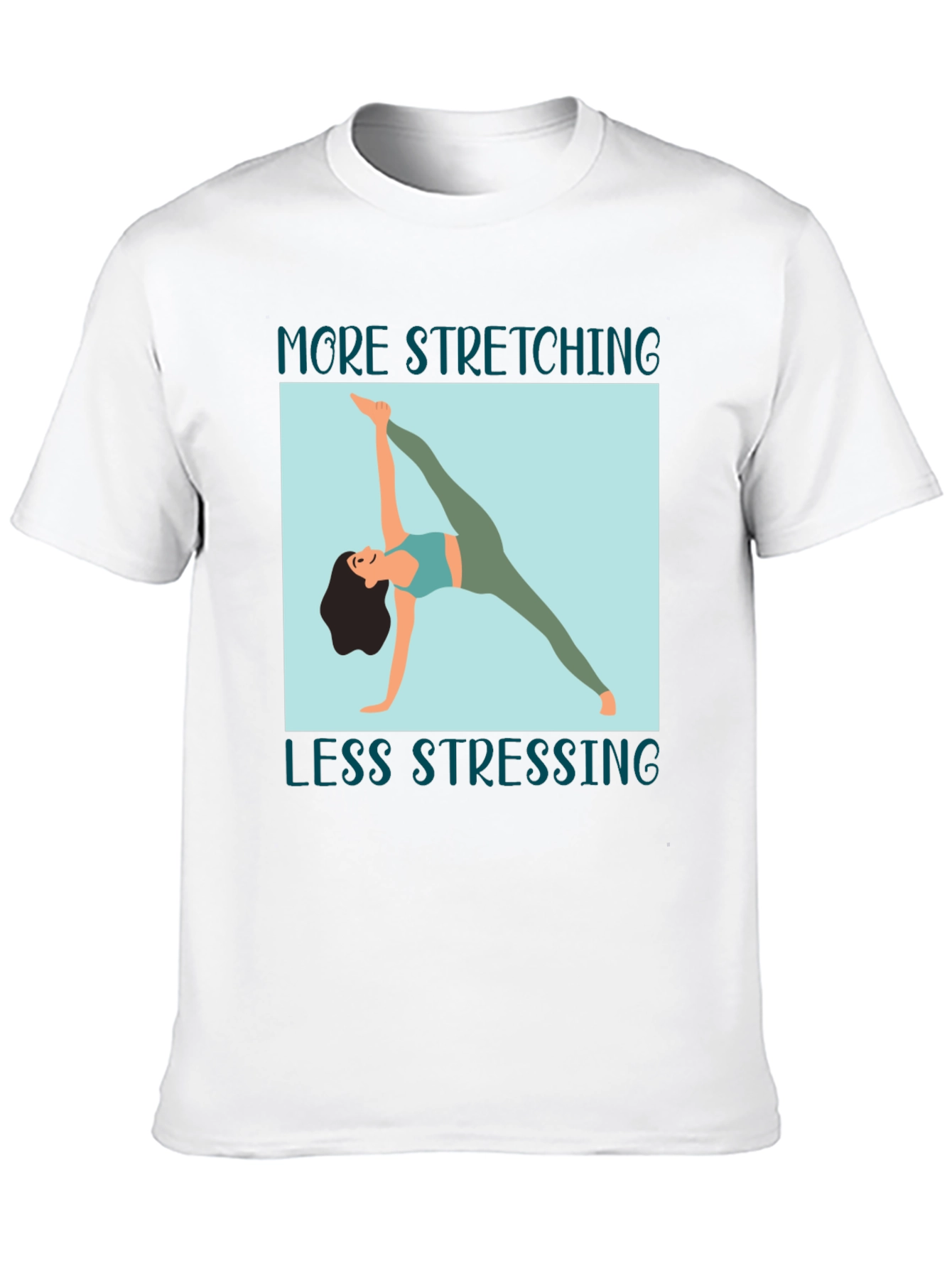 Black Stretching Graphic Tee: More Stretching, Less Stressing view 10