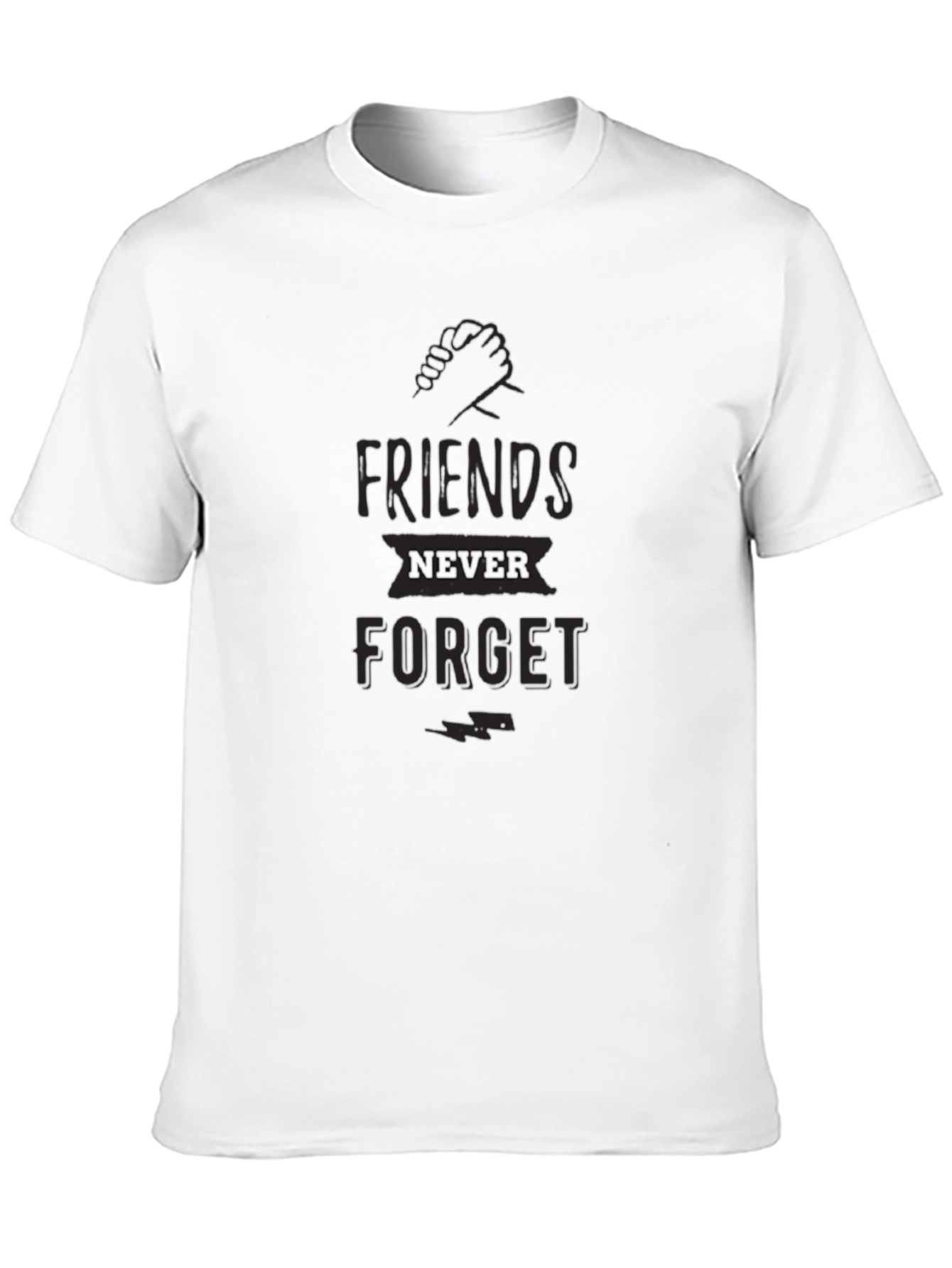 Black Friends Never Forget Black Graphic Tee view 10