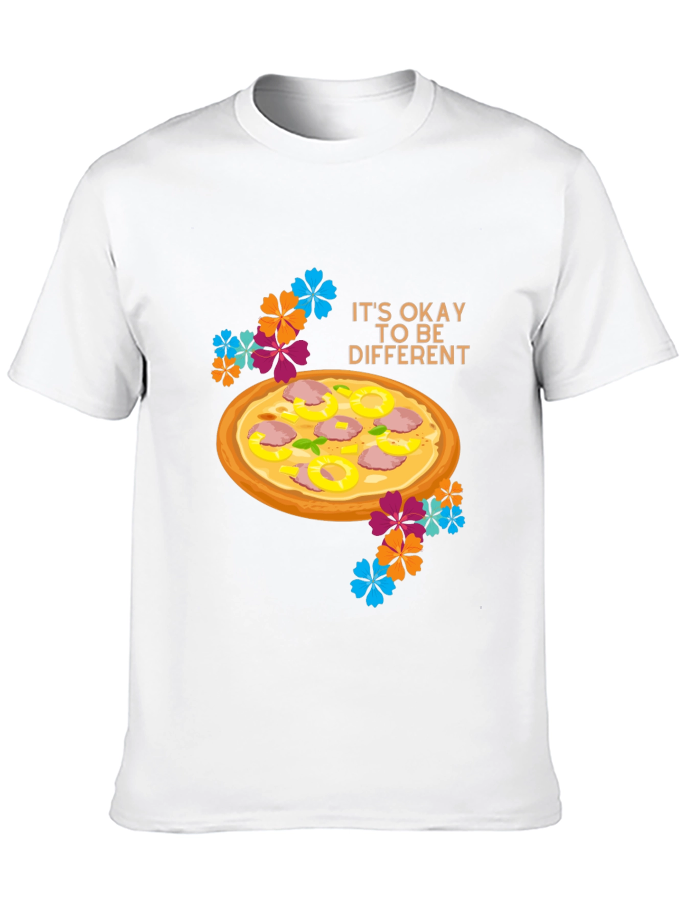 Black Pizza Be Different Graphic T-Shirt view 10