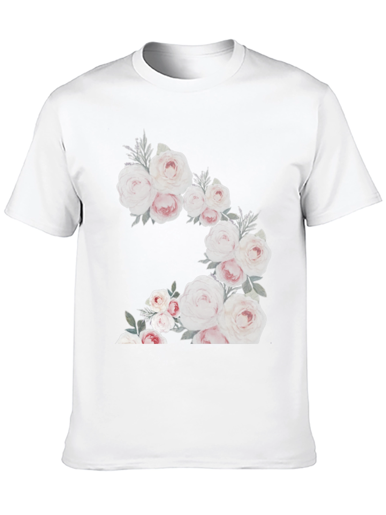 Black Floral Graphic Tee - Black Cotton Blend view 10