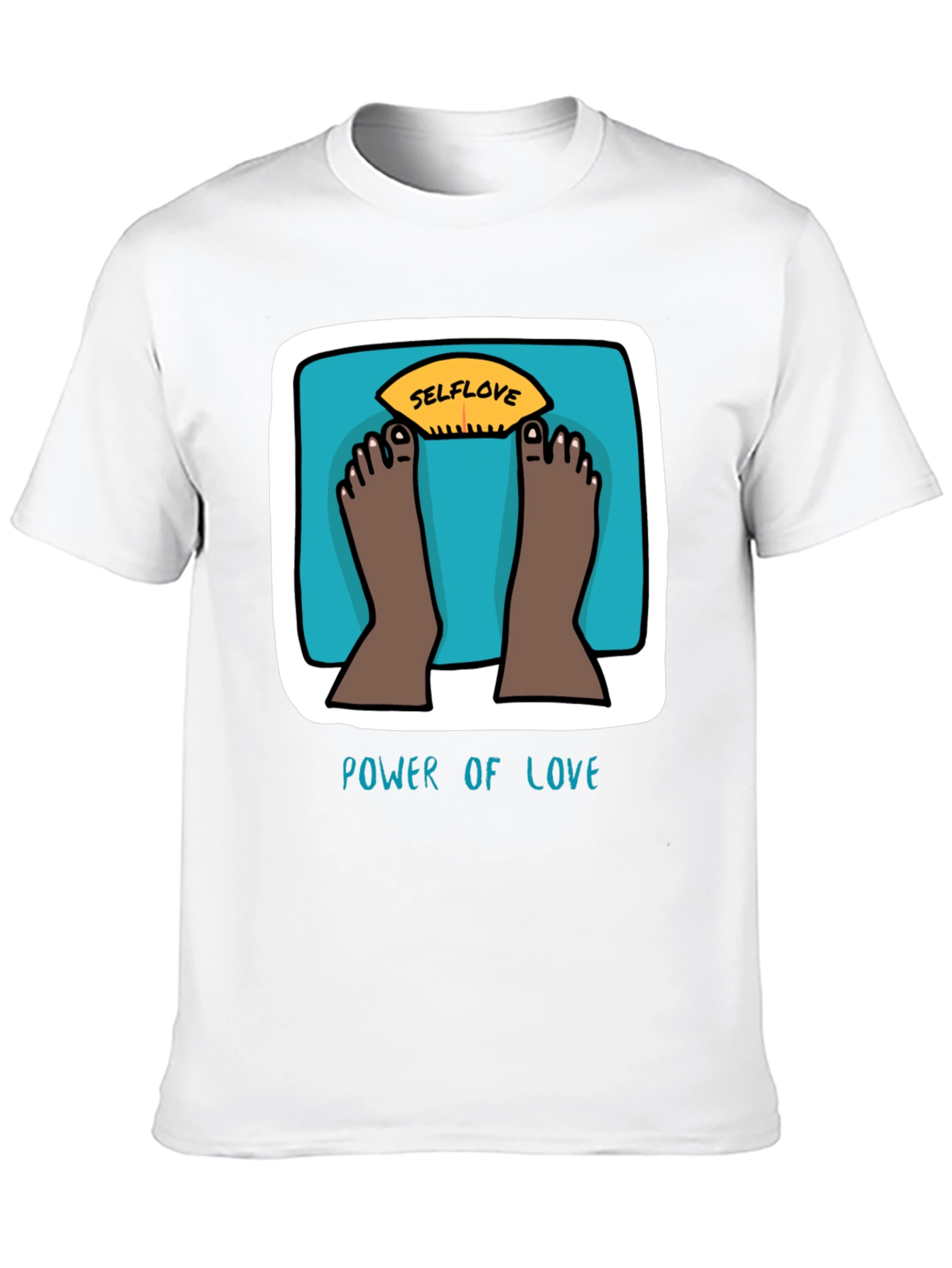 Black Selflove Scale T-Shirt - Power of Love Graphic Tee view 10