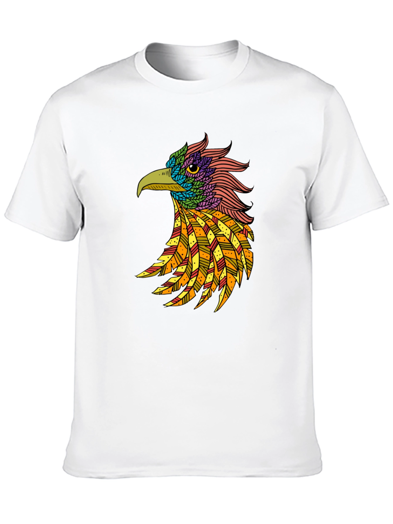 Black Cool Bird Graphic Print T-Shirt view 10