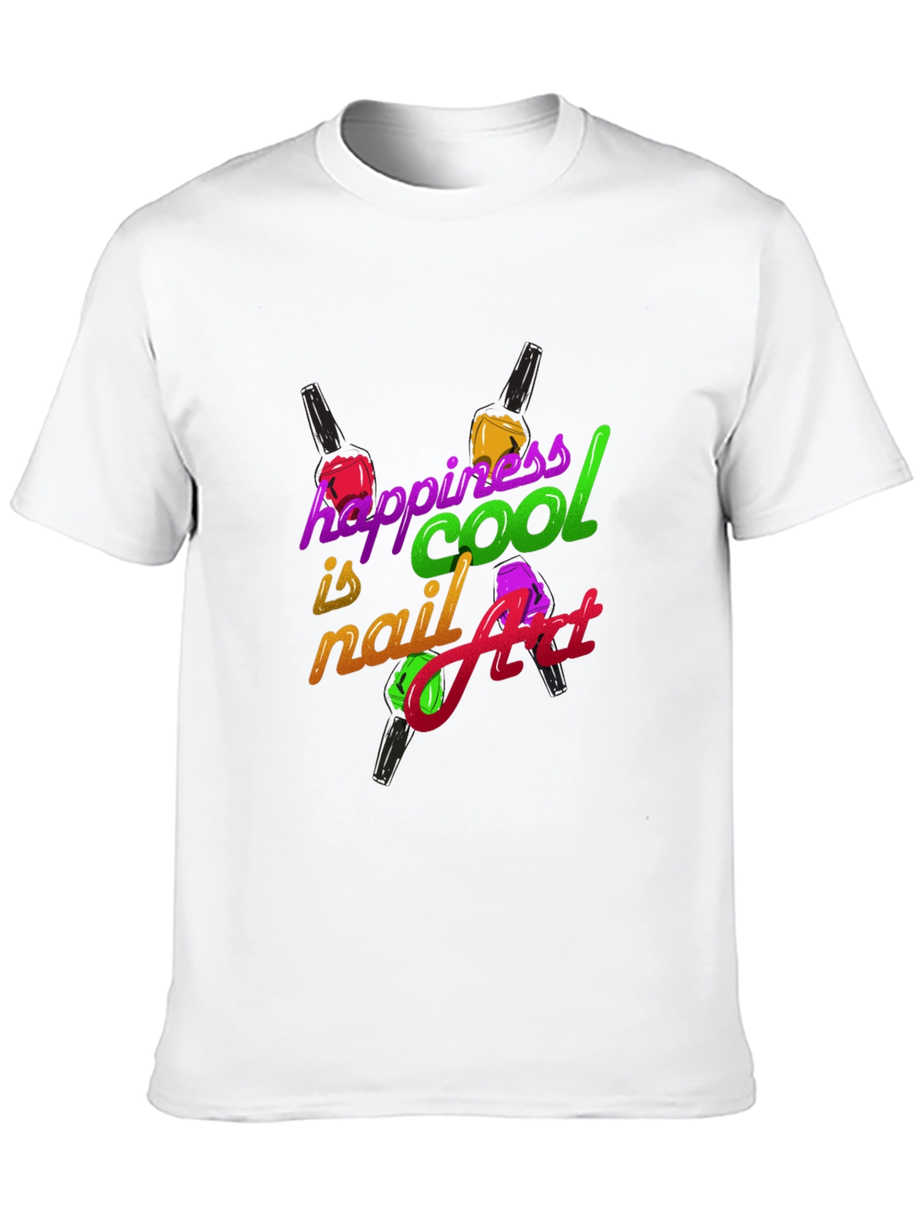 Black Happiness is Cool Nail Art T-Shirt view 10