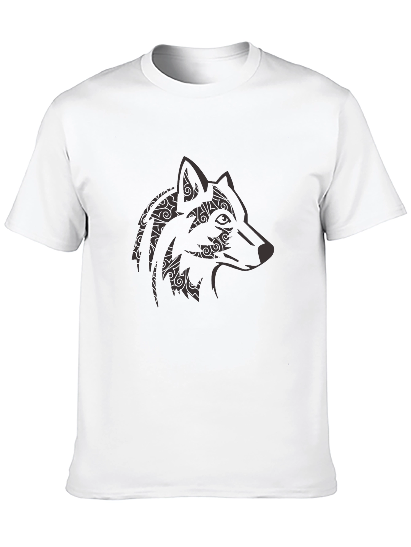 Black Black Wolf Graphic Tee - Stylish Animal Print Shirt view 10