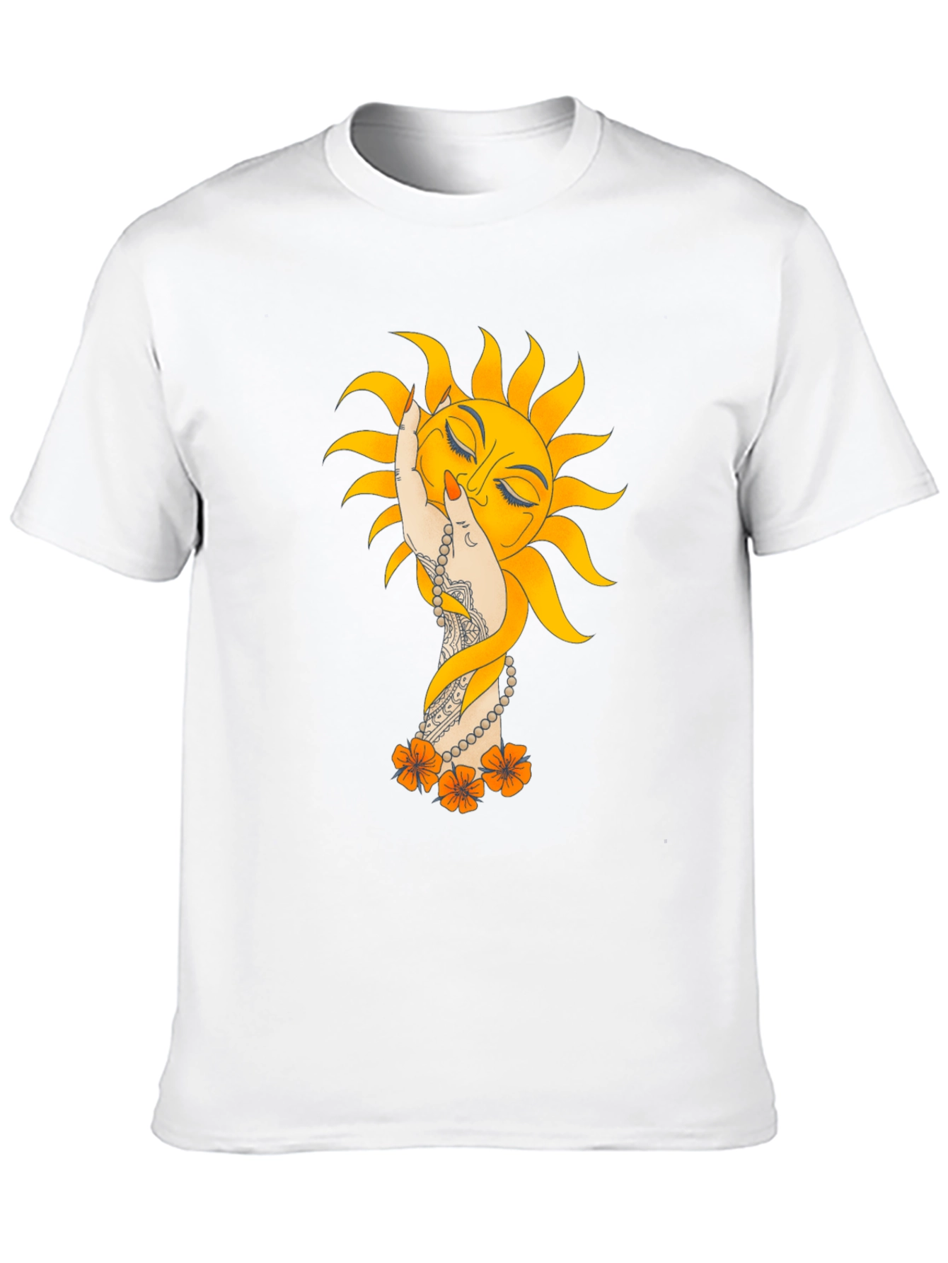 Black Sun Hand Graphic Tee - Stylish Black T-Shirt view 10