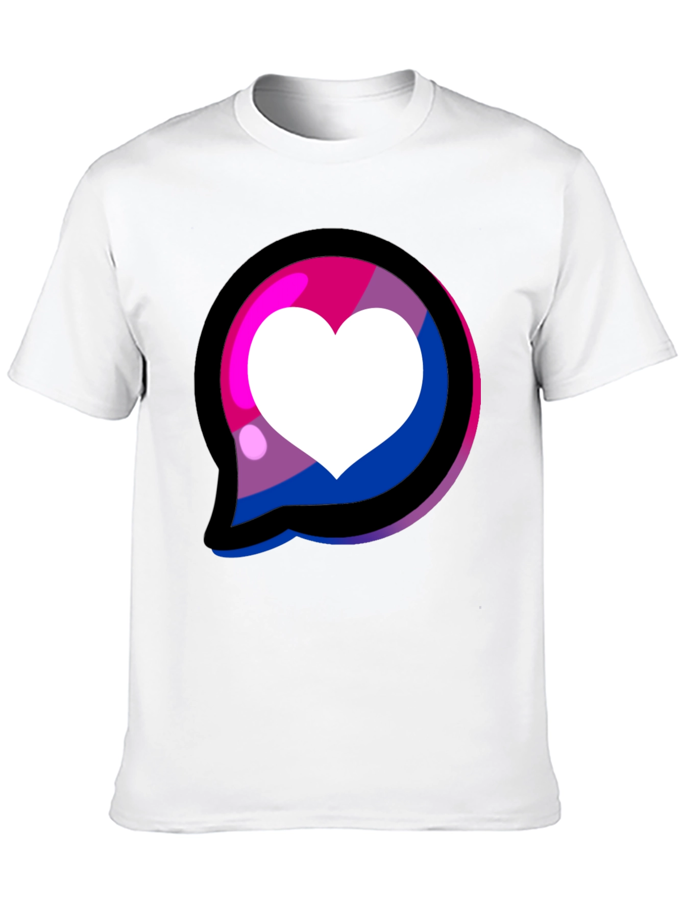 Black Bisexual Pride Heart T-Shirt view 10
