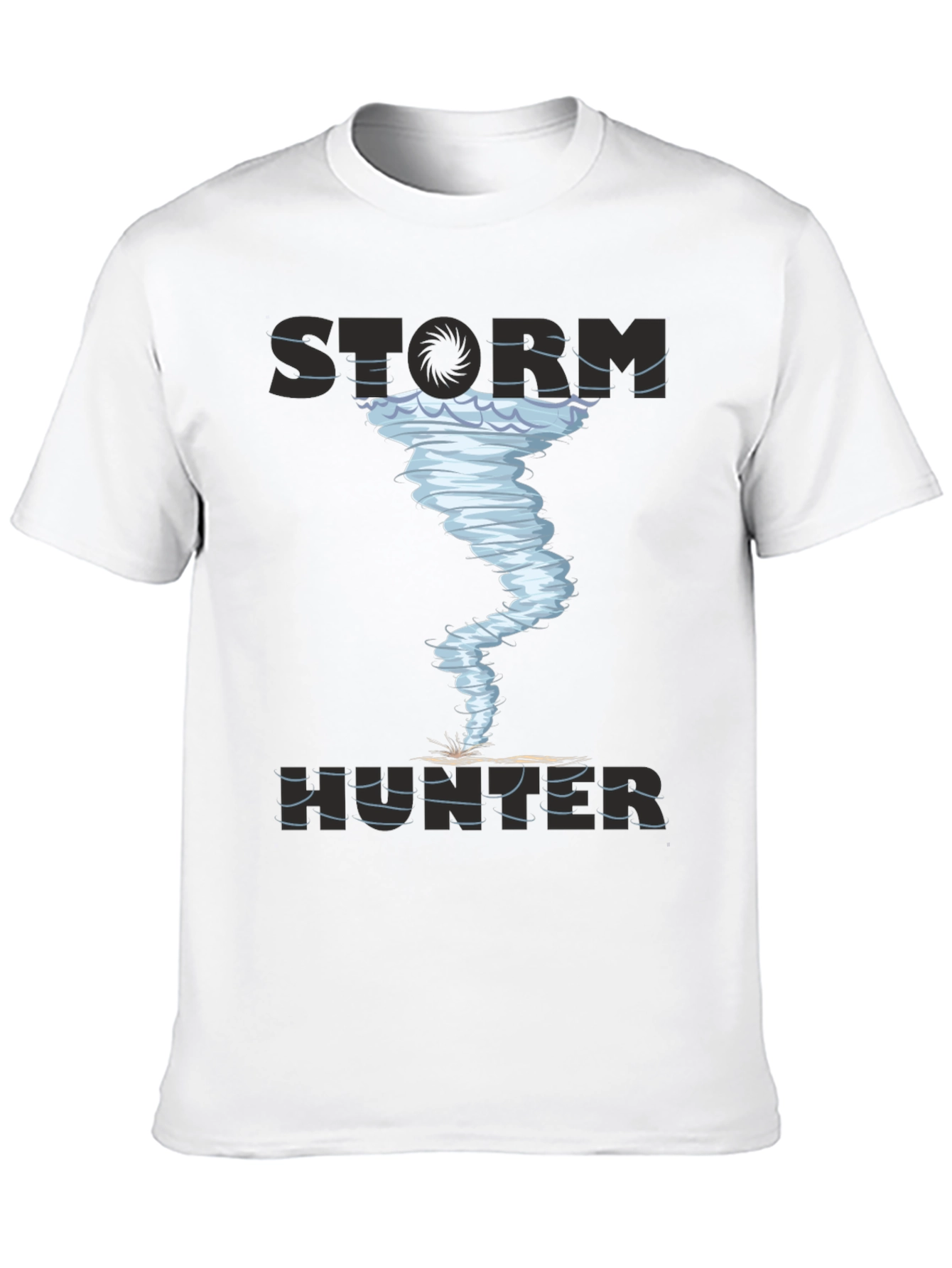 Black Storm Hunter Graphic Tee - Tornado Design view 10