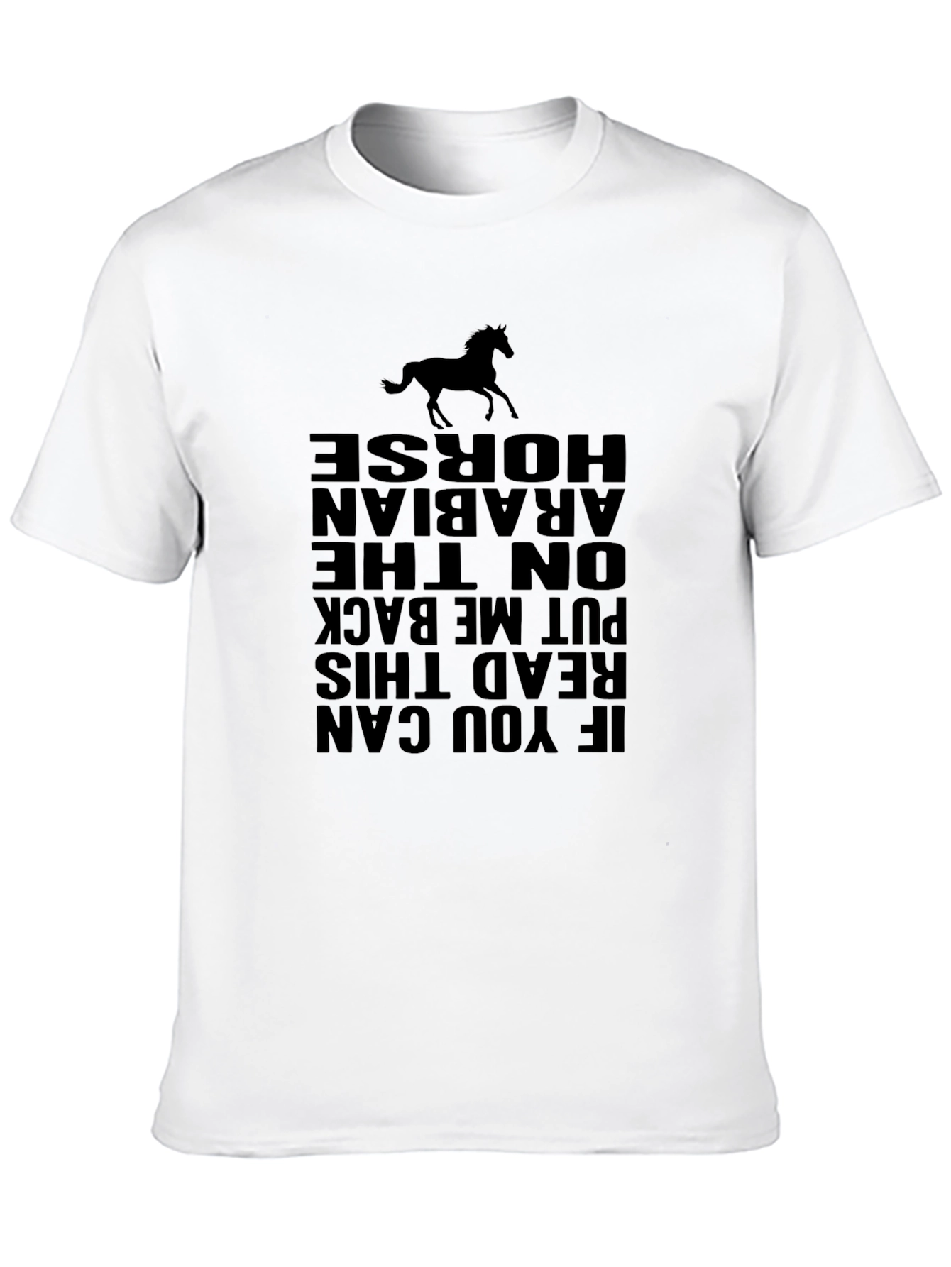 Black Horse Graphic Print Black T-Shirt view 10