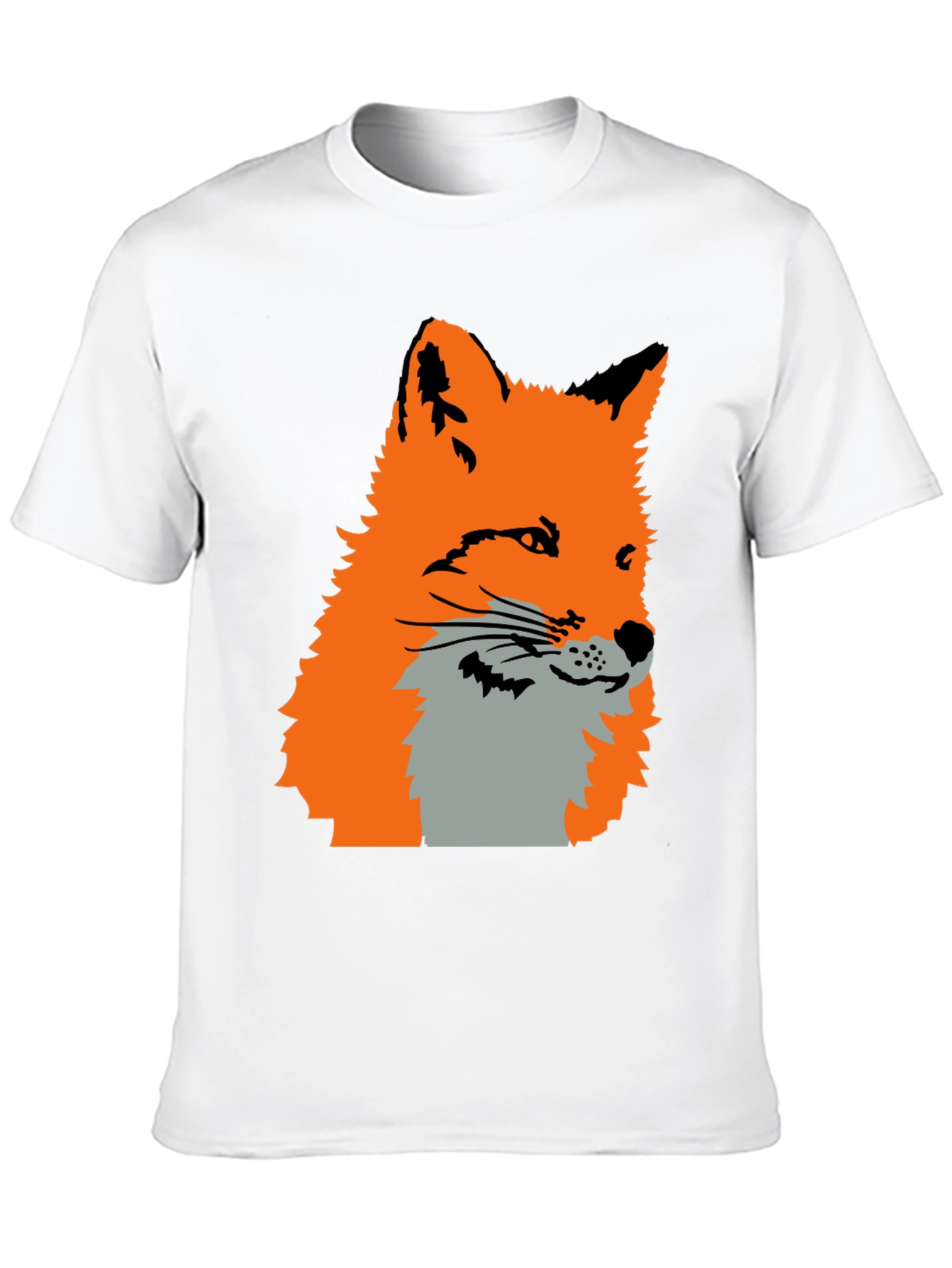 Black Fox Graphic Print T-Shirt - Black view 10