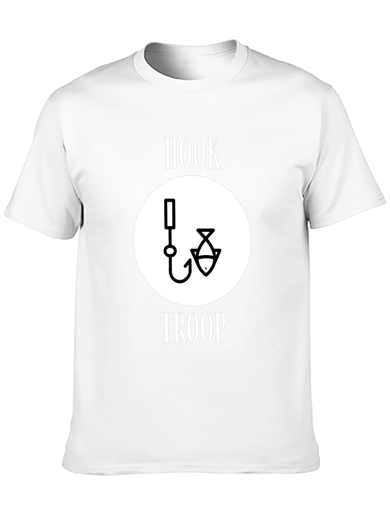 Black Hook Troop T-Shirt Fishing Graphic Tee - Black Cotton Blend view 10