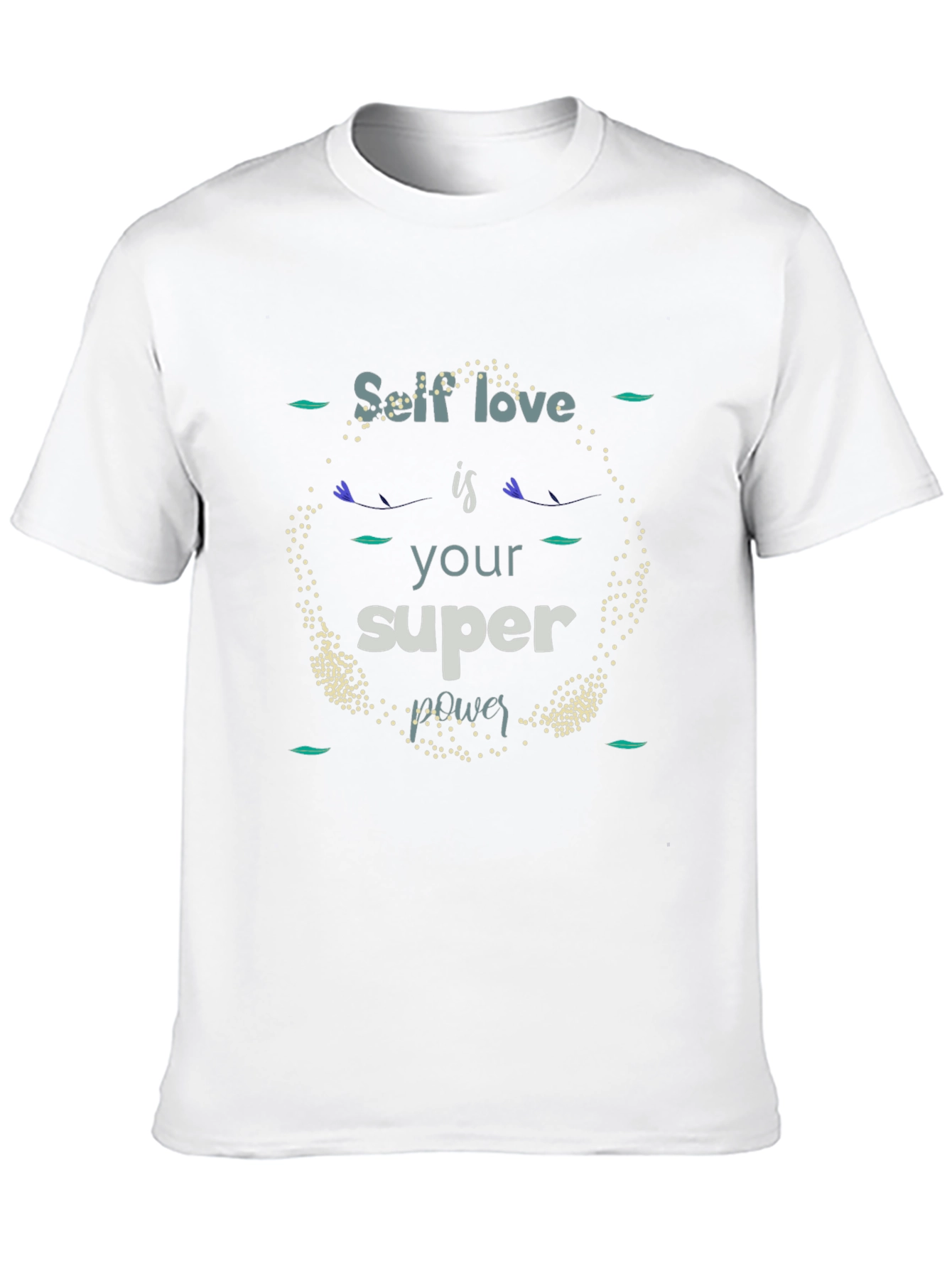 Black Self Love Super Power Graphic Tee - Black Unisex T-Shirt view 10