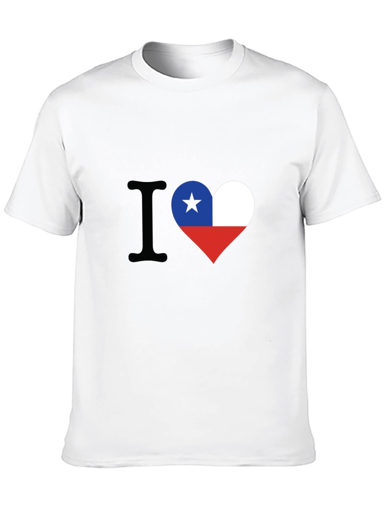I Love Chile Heart Flag Black T-Shirt - 10