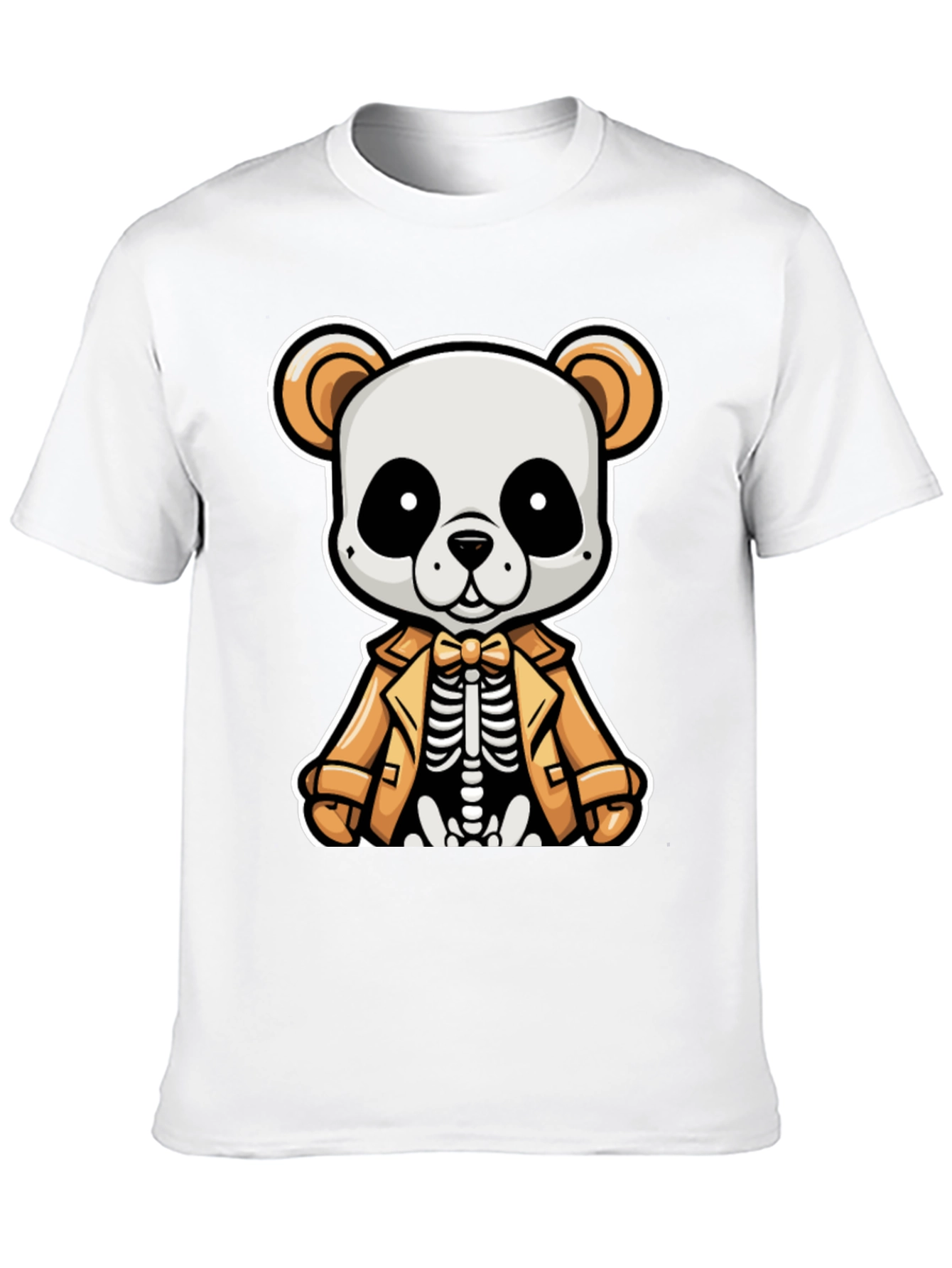 Black Panda Skeleton in Suit Graphic Tee view 10