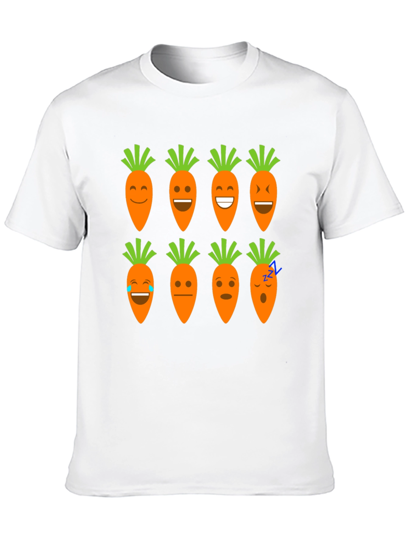 Black Funny Carrot Emoji Graphic Black T-Shirt view 10
