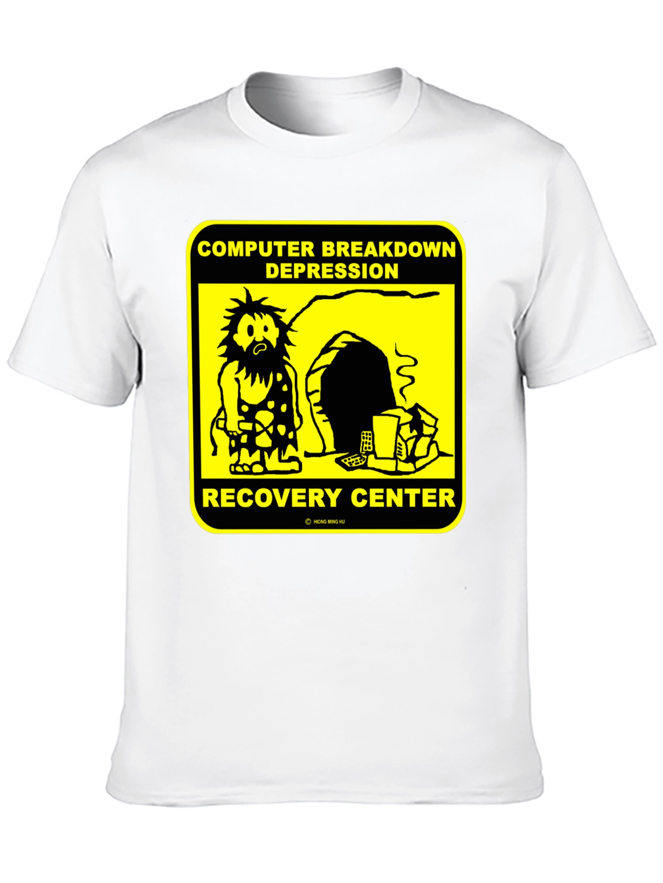 Black Computer Breakdown Recovery Center T-Shirt view 10