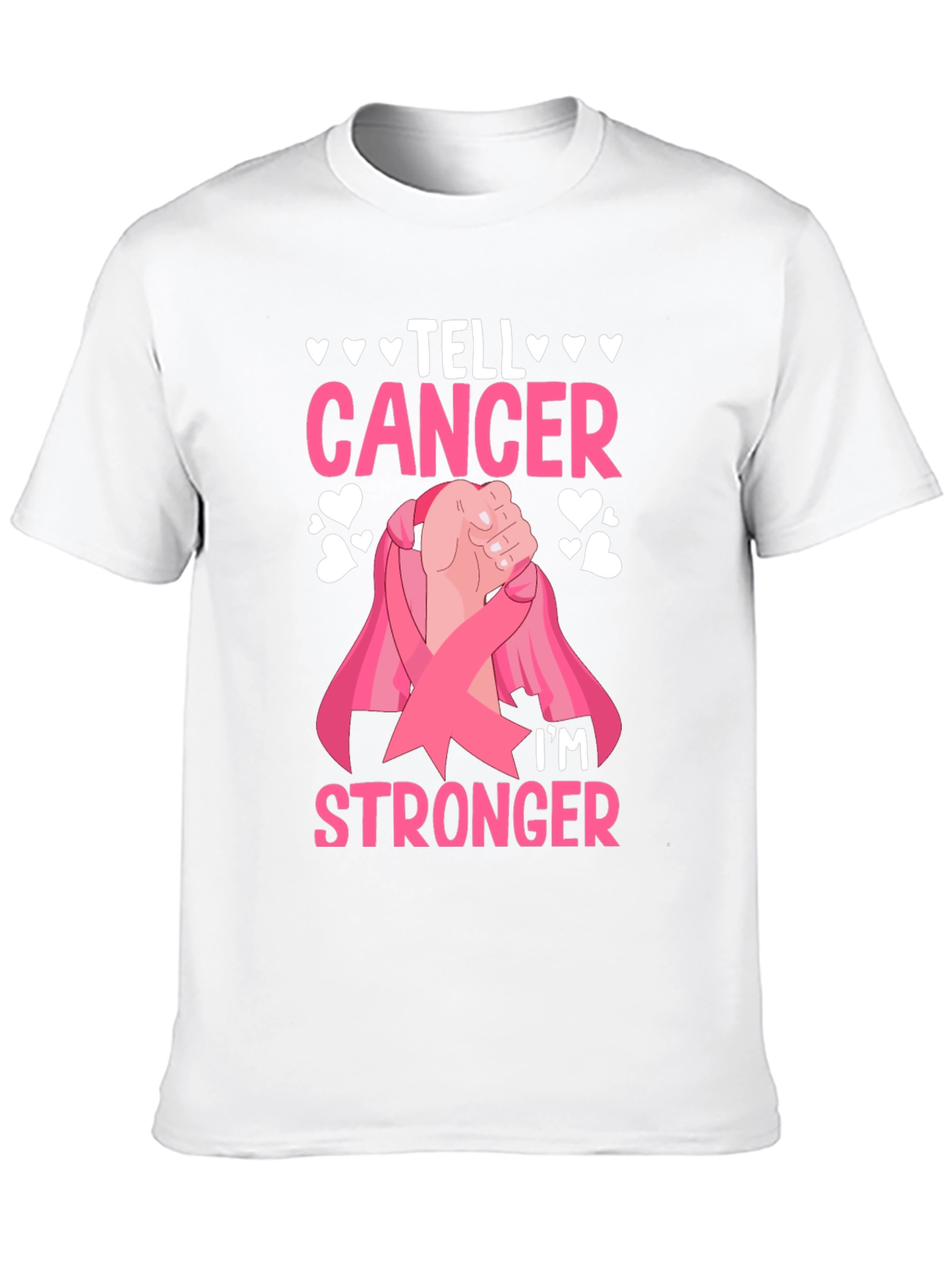 Black Tell Cancer I'm Stronger T-Shirt view 10