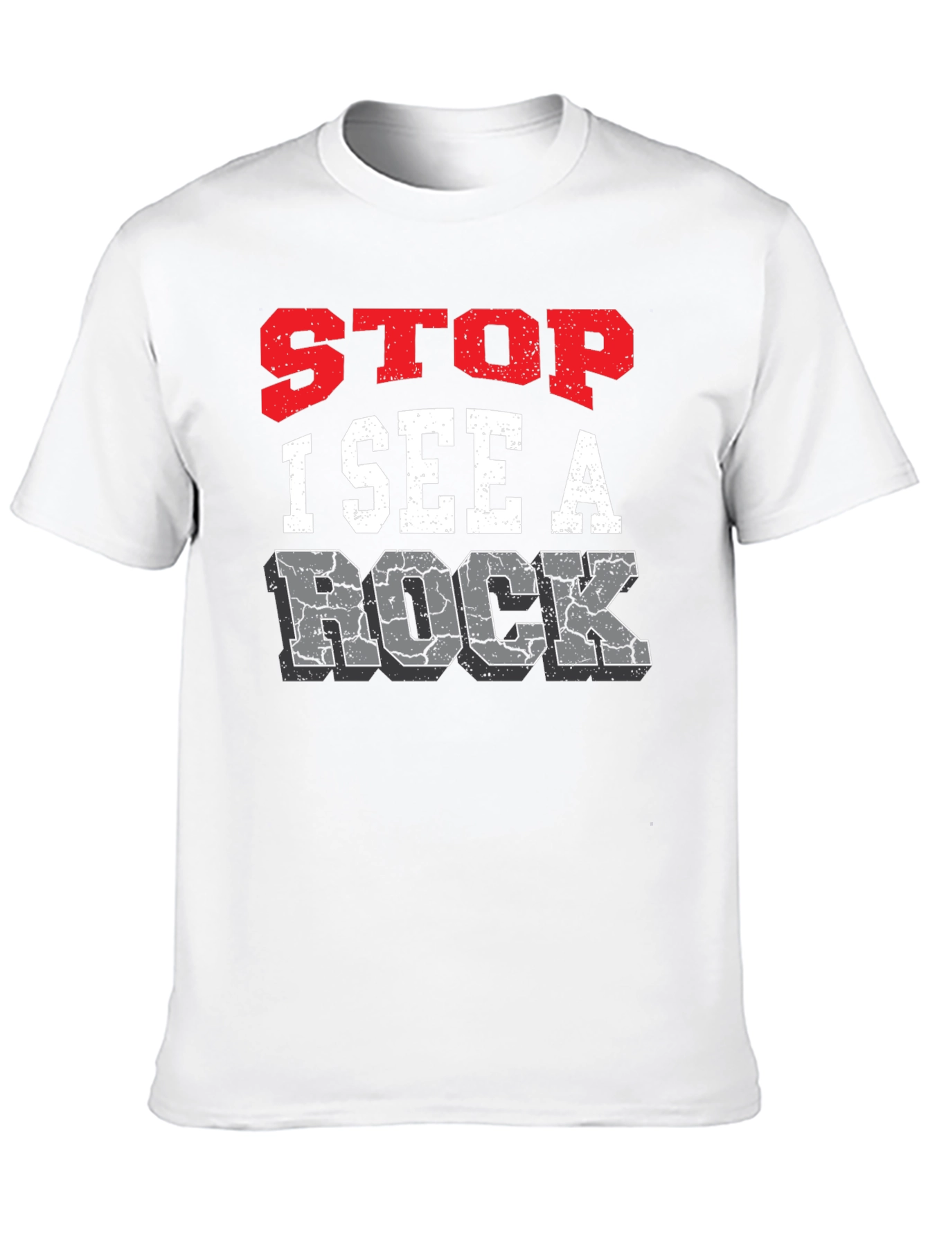 Black Stop I See A Rock Graphic Tee view 10