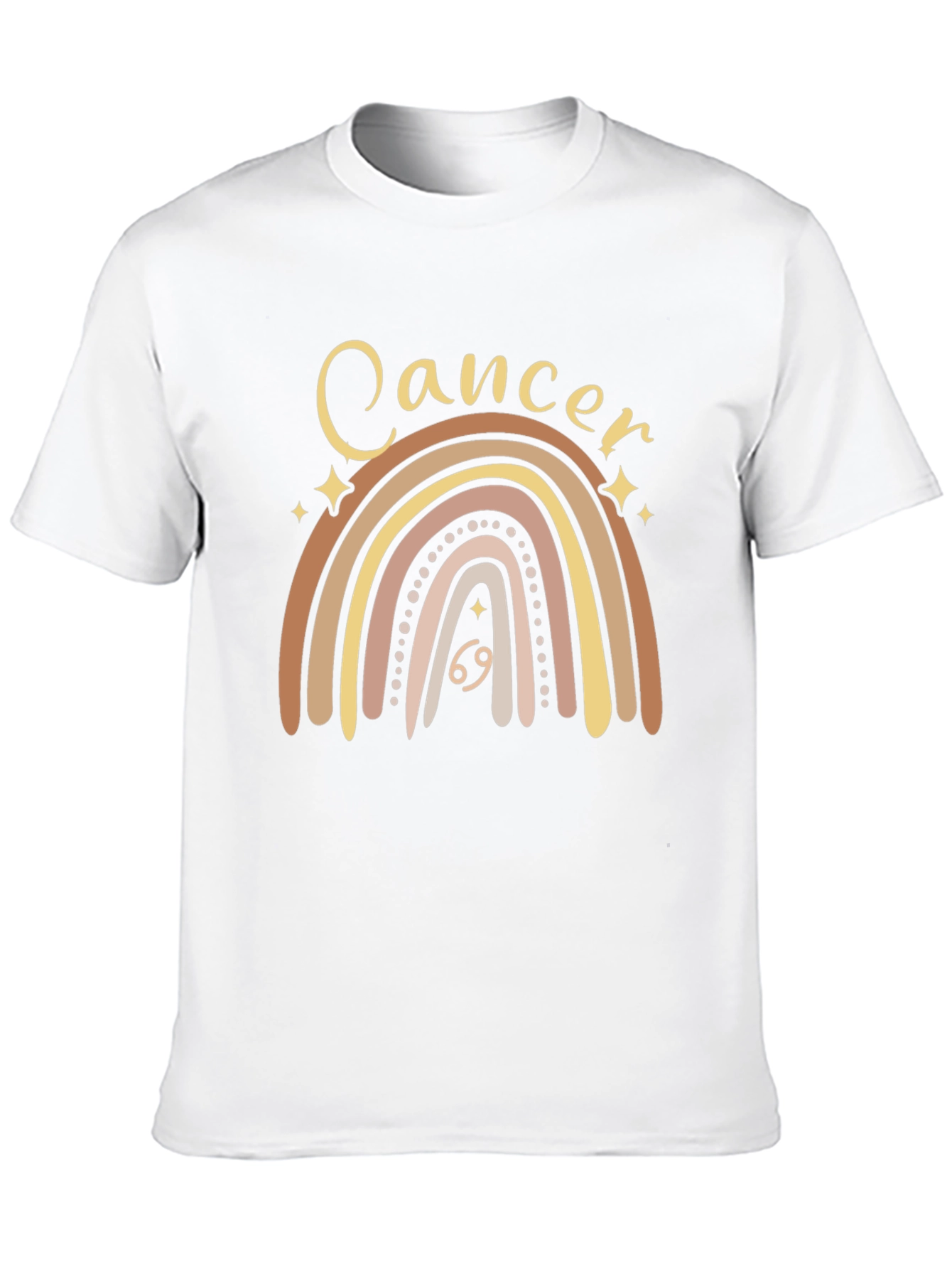 Black Cancer Zodiac Rainbow Graphic Tee view 10