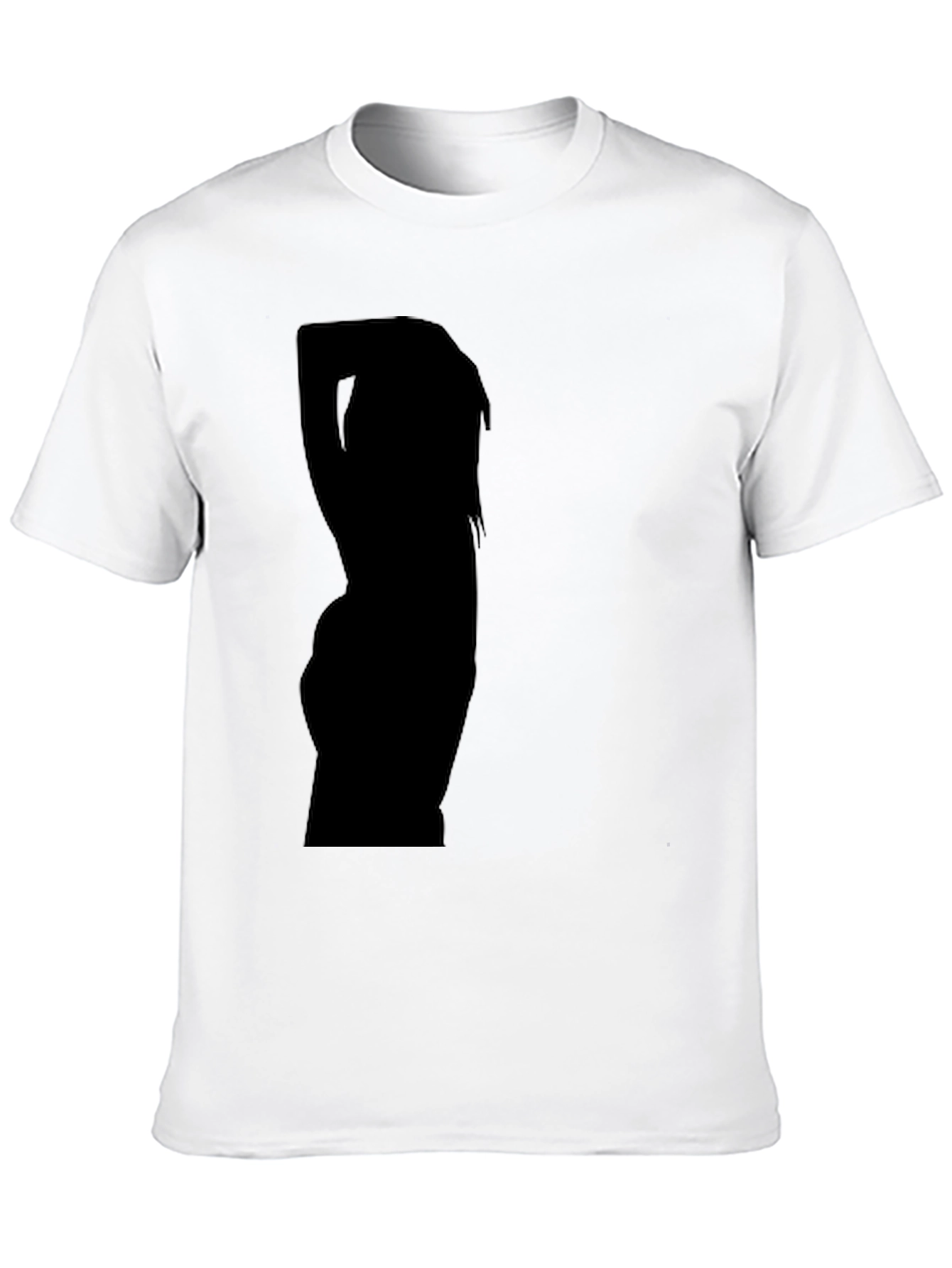 Black Men's Black Graphic Tee view 10