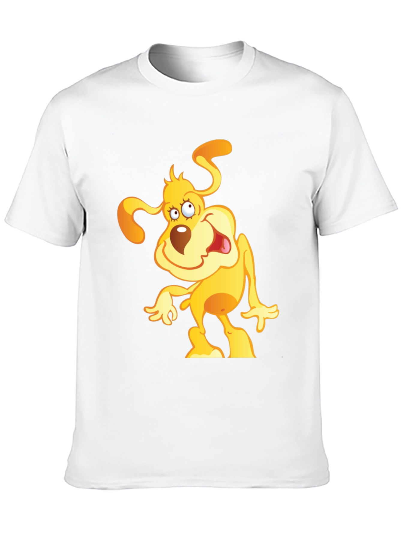 Black Cartoon Dog Graphic Tee - Black Cotton Comfort view 10