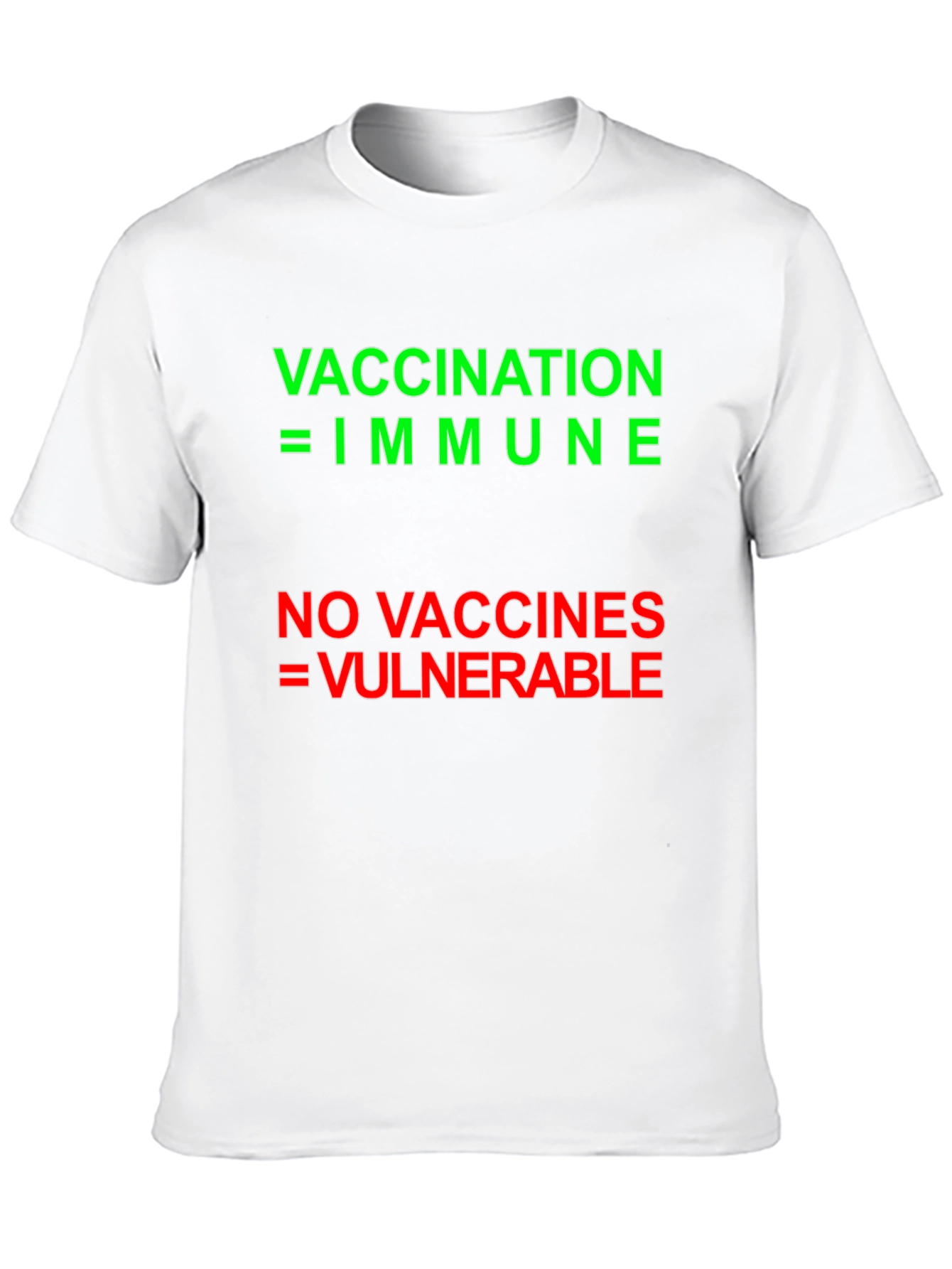 Black Vaccination Message Tee - Immune vs Vulnerable Black T-Shirt view 10