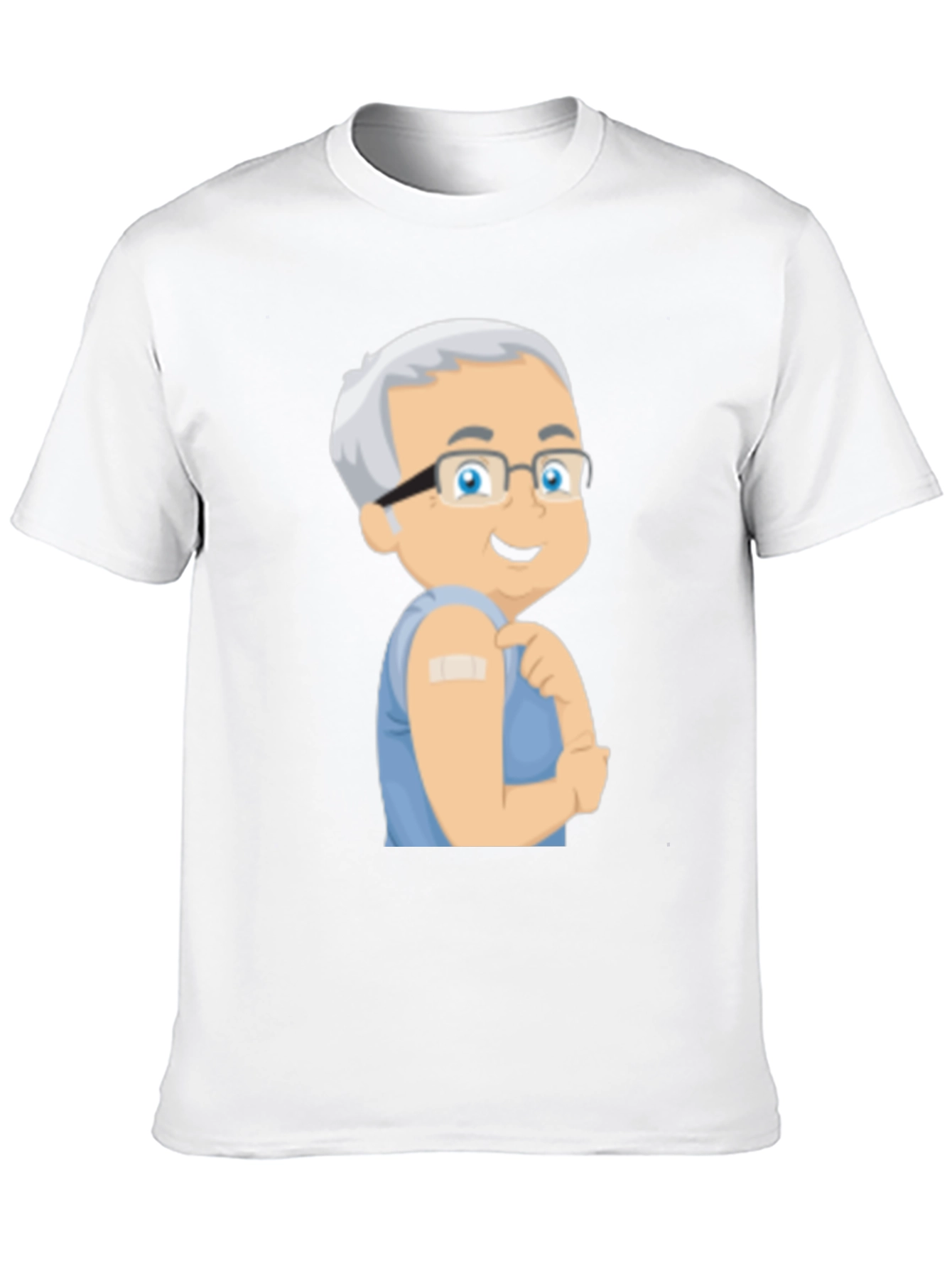 Black Vaccinated Cartoon Graphic T-Shirt view 10