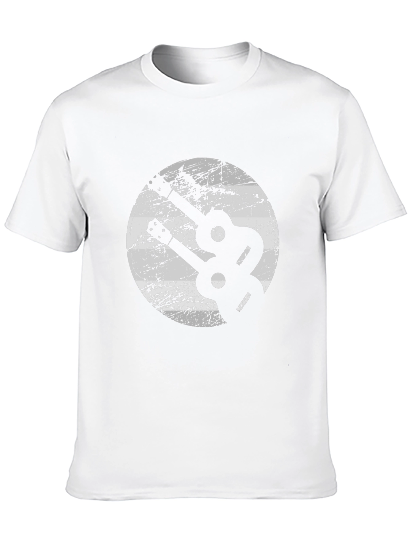 Black Retro Guitar T-Shirt - Yin Yang Music Tee view 10