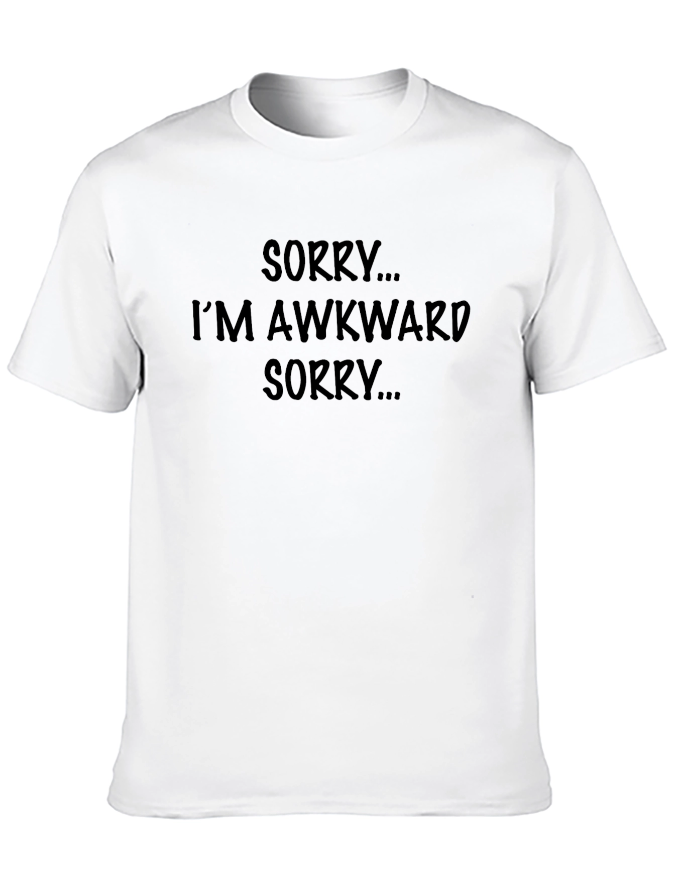 Black Awkward Statement T-Shirt - Sorry I'm Awkward! view 10