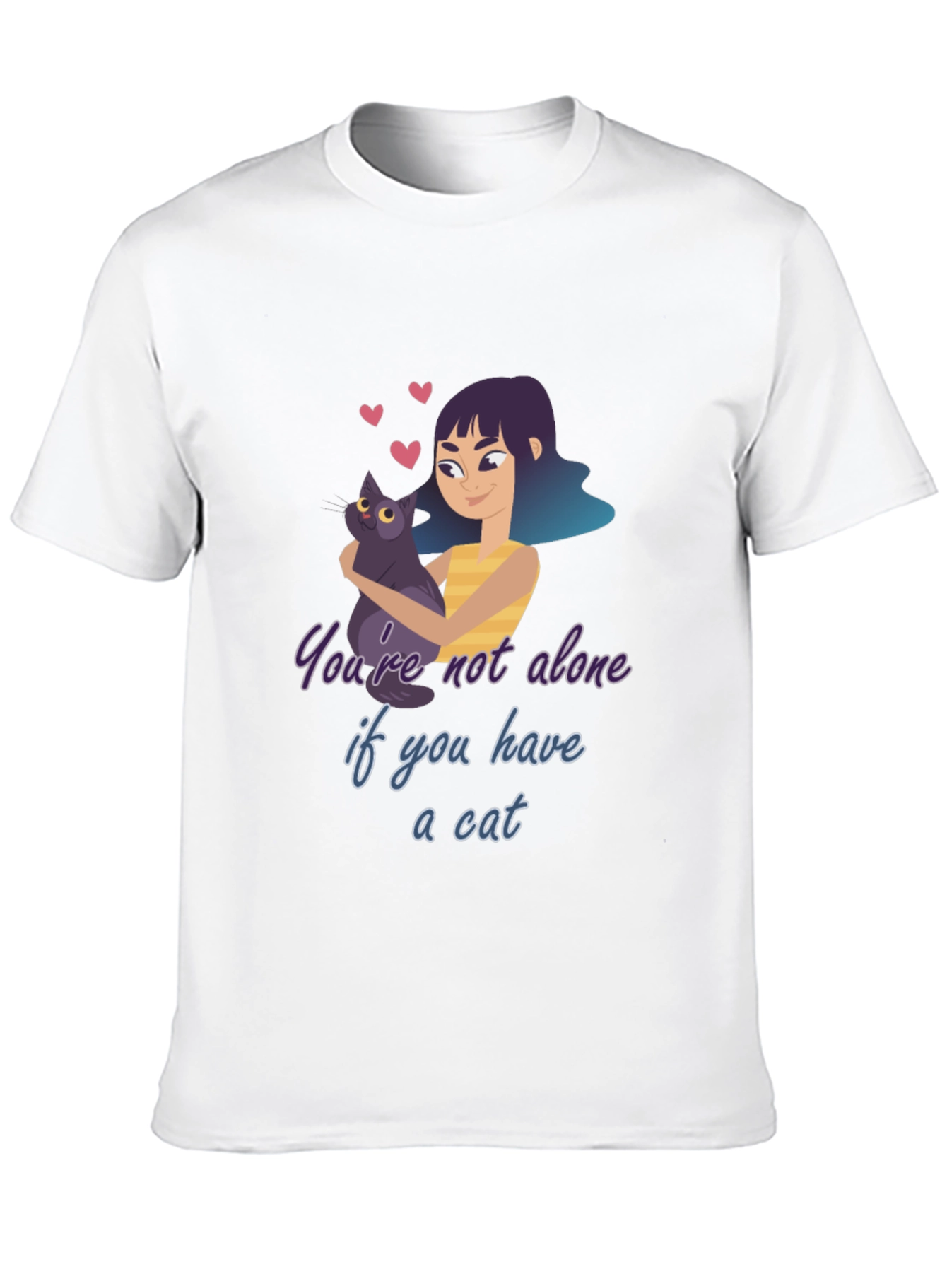 Black Cat Lover T-Shirt: You're Not Alone If You Have a Cat view 10