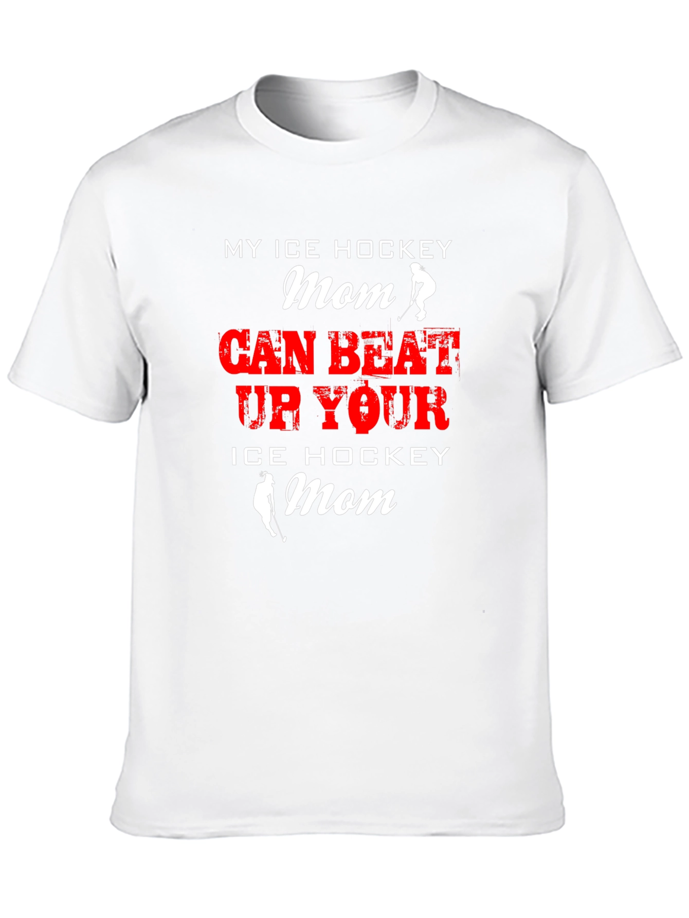Black My Ice Hockey Mom Can Beat Up Your Mom Black T-Shirt view 10