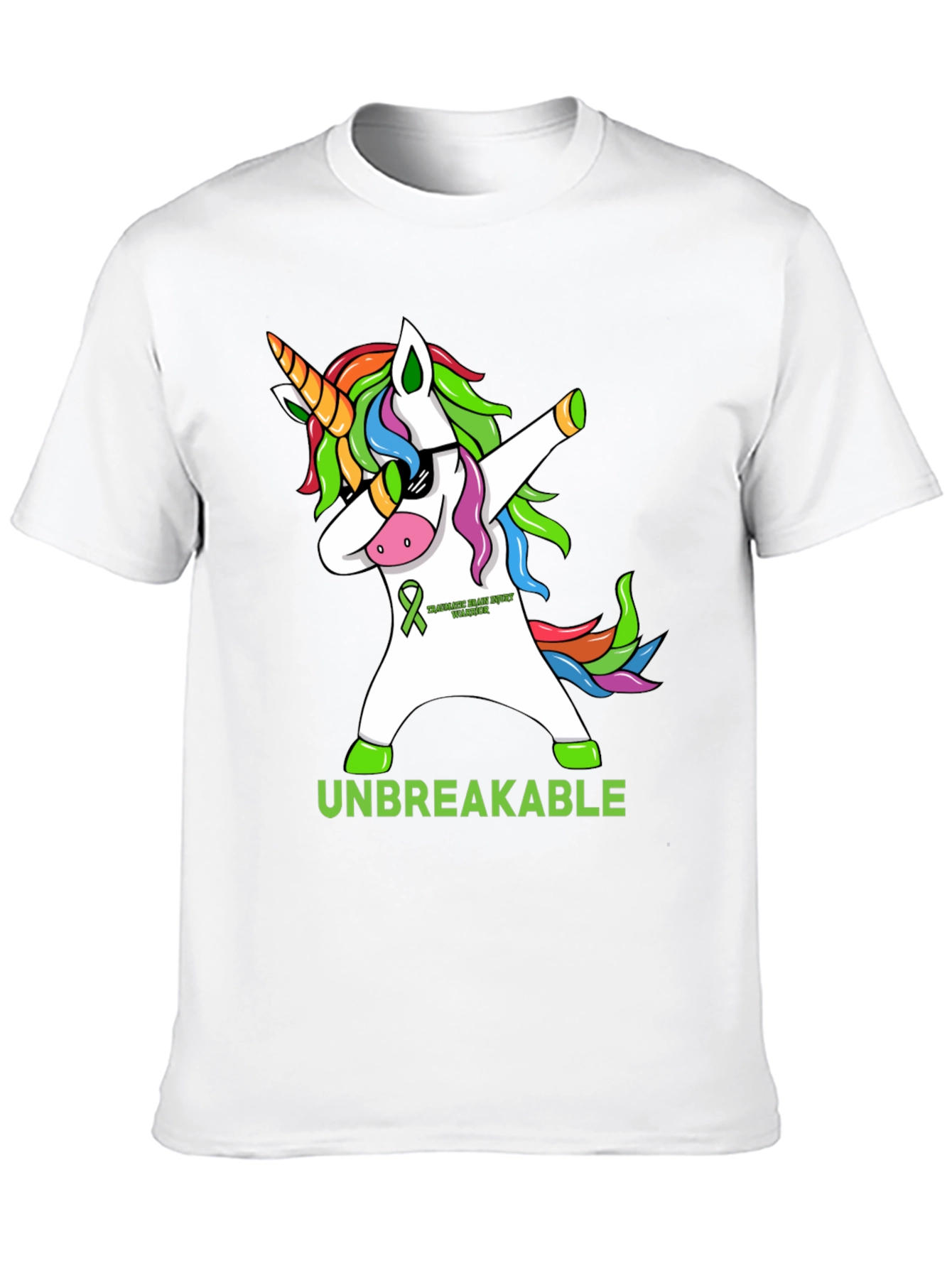 Black Unbreakable Brain Injury Awareness T-Shirt view 10