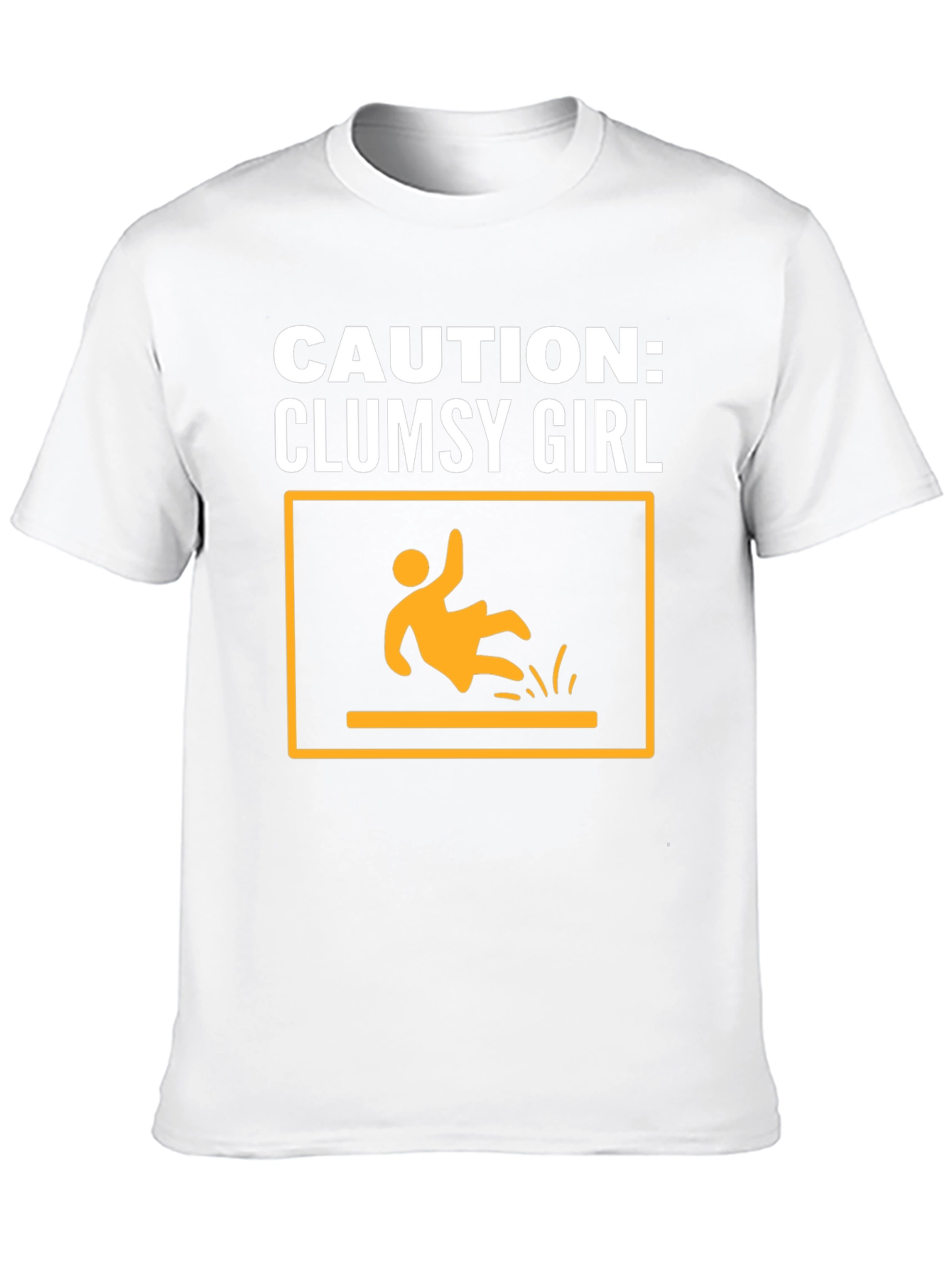 Black Caution: Clumsy Girl Graphic Tee - Unisex view 10