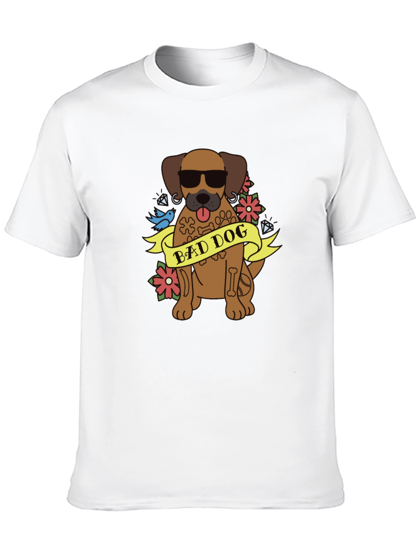 Bad Dog Graphic T-Shirt - Cool Canine Tee - 10