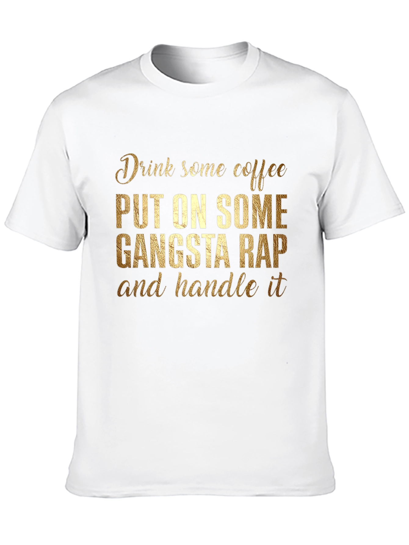 Black Gangsta Rap & Coffee T-Shirt view 10