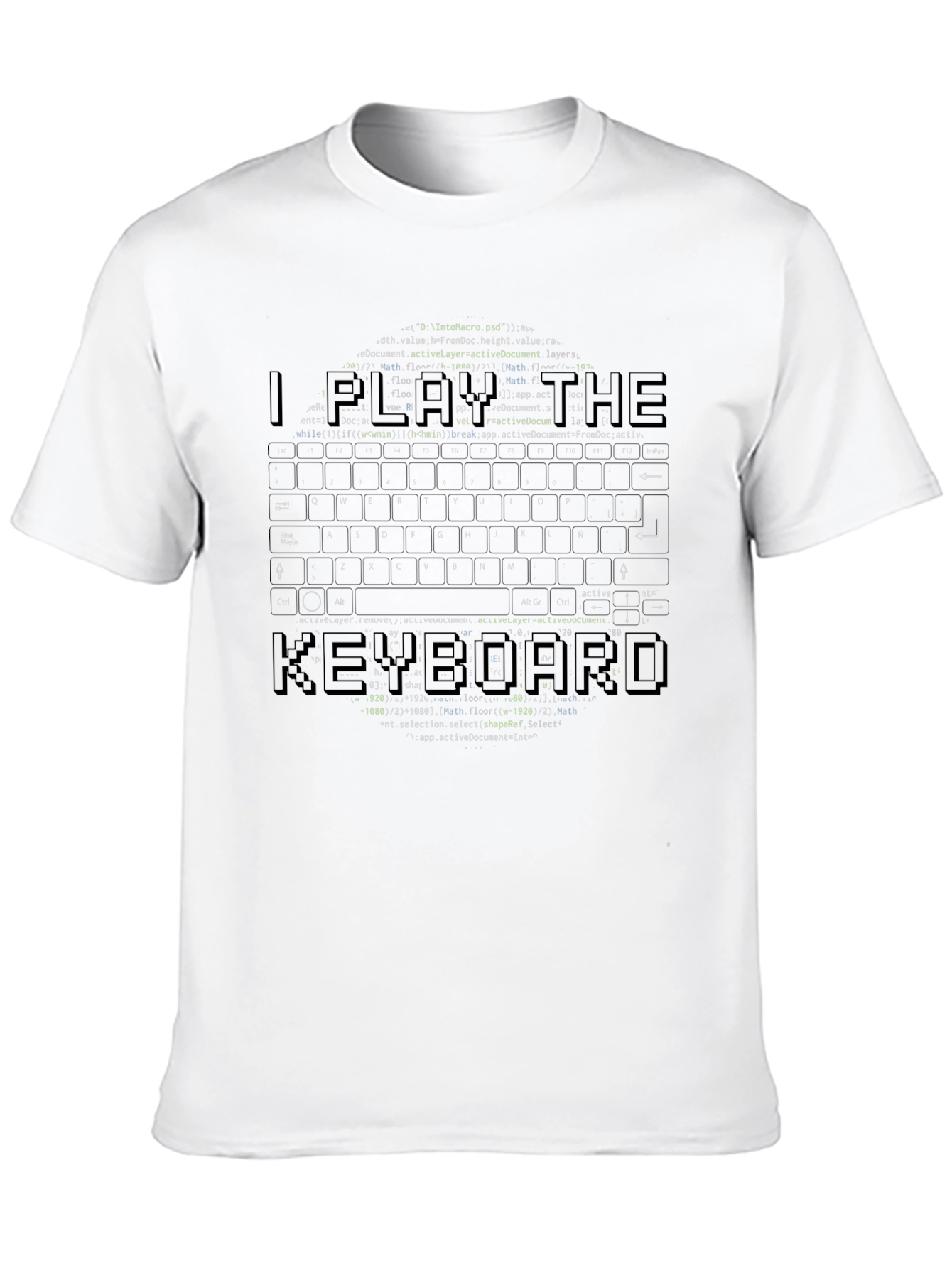 Black I Play The Keyboard T-Shirt view 10