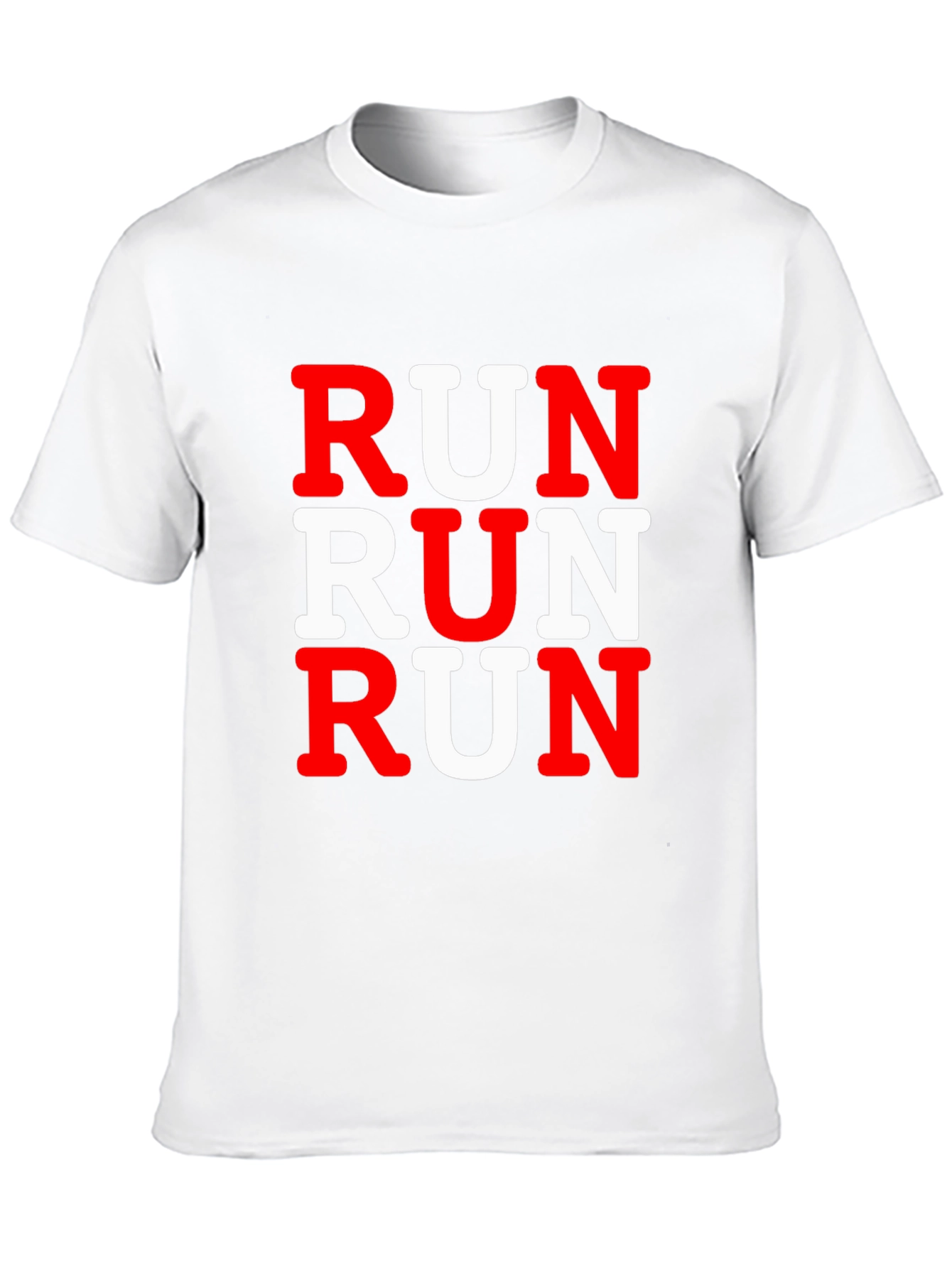 Black Run Graphic Print Men's Black T-Shirt view 10