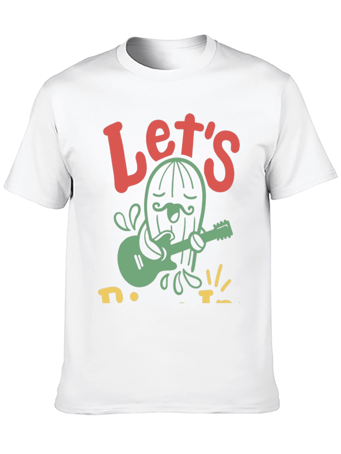 Black Let's Rock! Cactus Musician Graphic Tee view 10