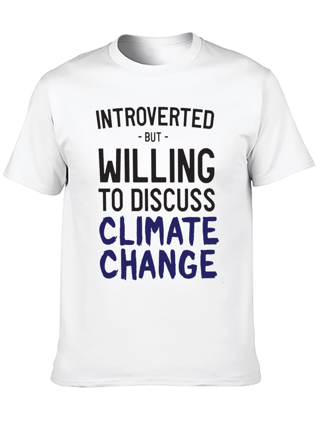 Black Introverted Climate Change T-Shirt view 10