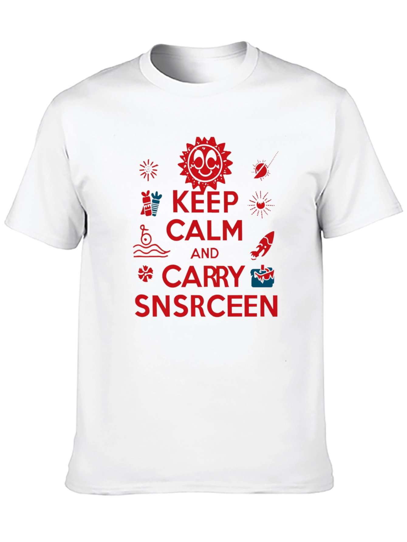 Black Keep Calm and Carry Snscrceen Graphic Tee view 10
