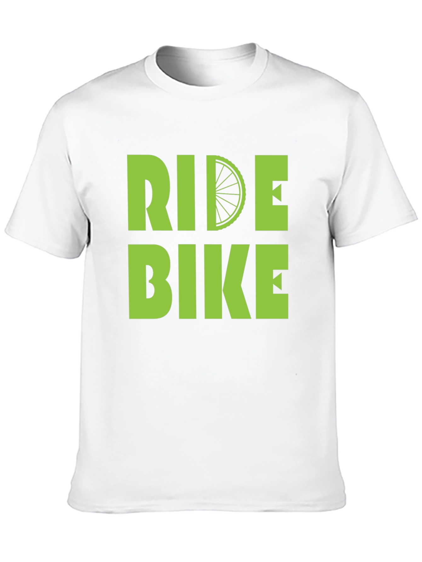 Black Ride Bike T-Shirt - Green Graphic Print view 10
