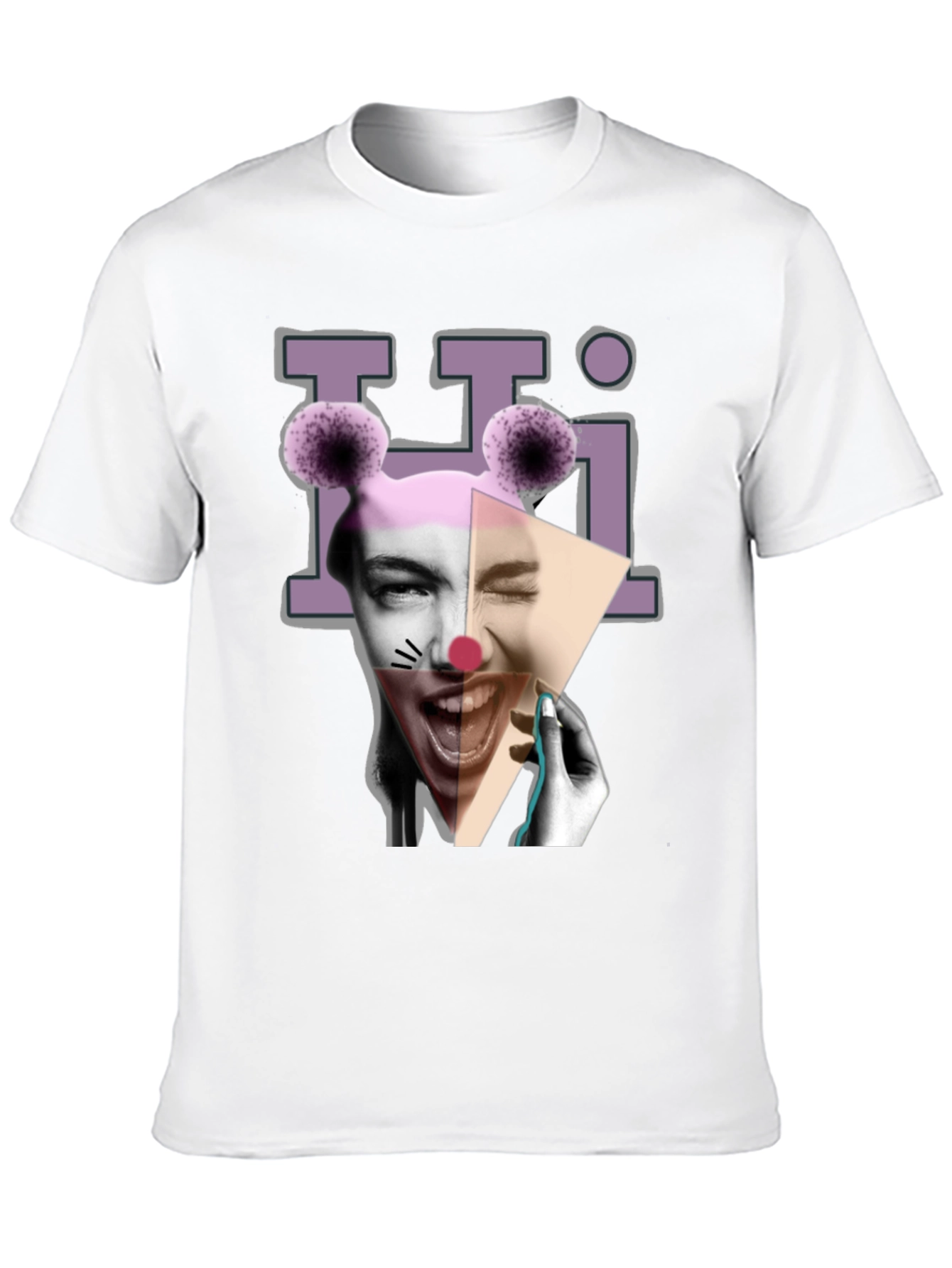 Black Clowncore Graphic Print Black T-Shirt view 10