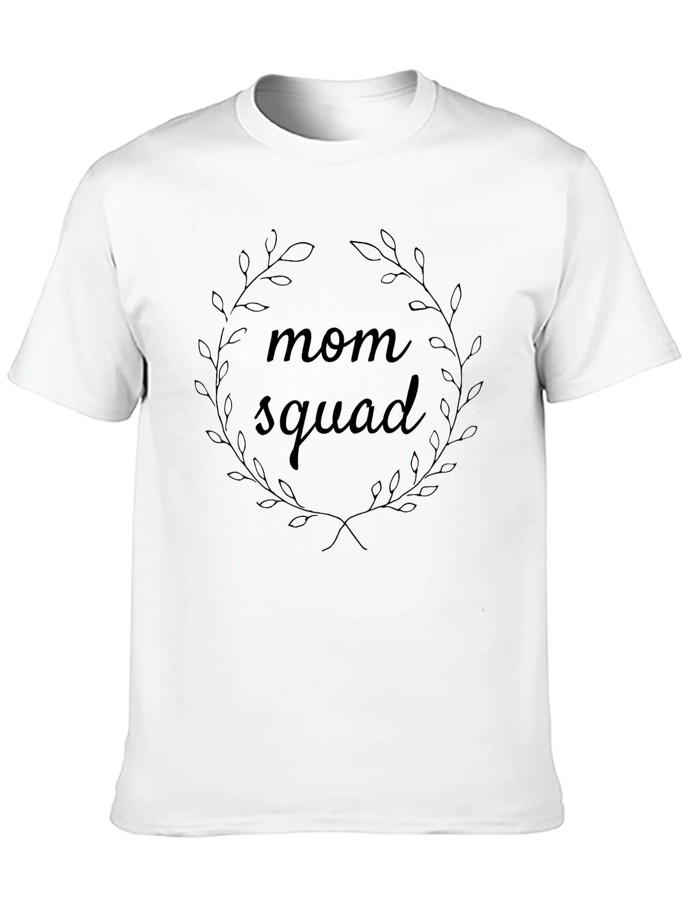 Black Mom Squad Graphic Tee - Soft Black Cotton T-Shirt view 10